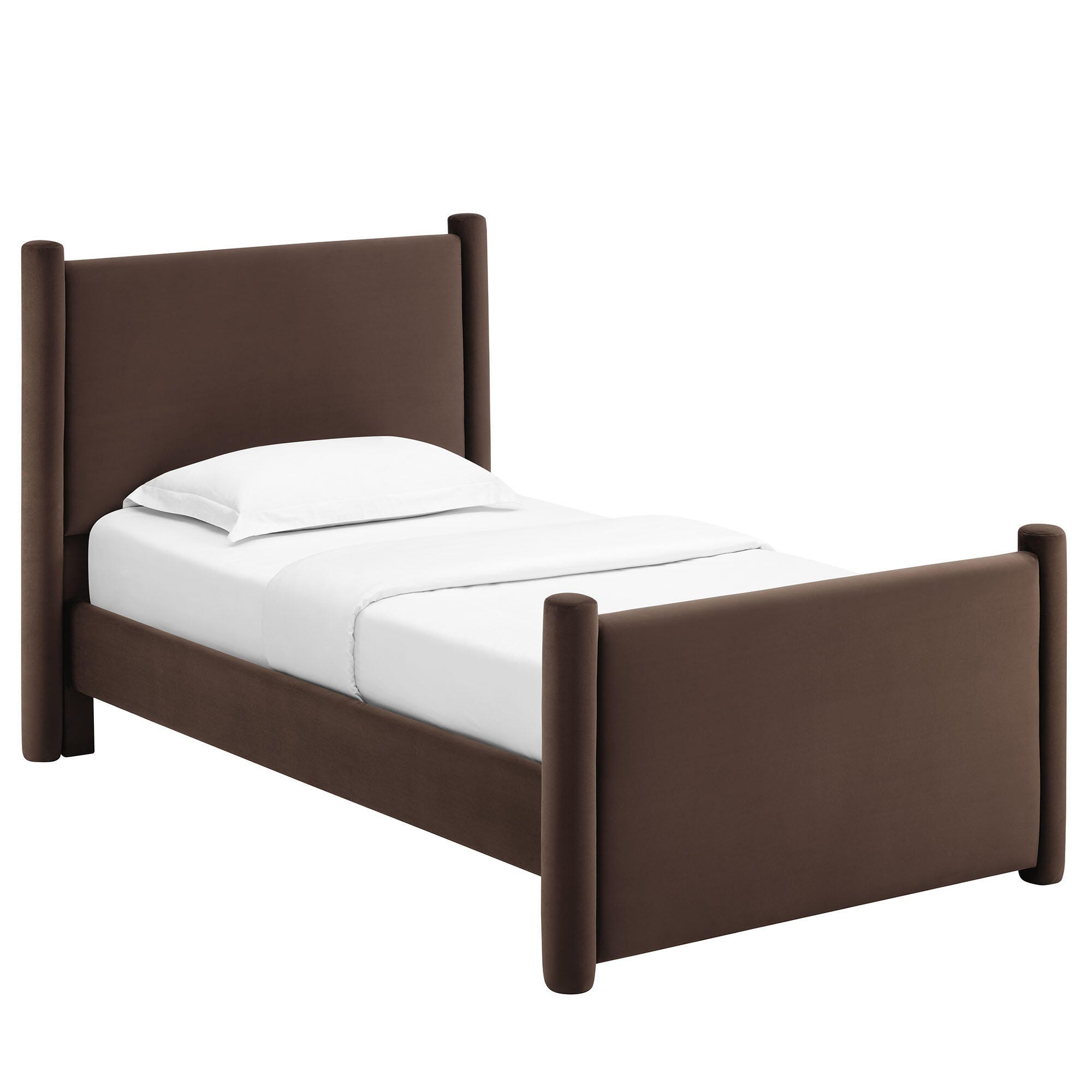 Modway Rael Twin Platform Bed, Chocolate Brown, large