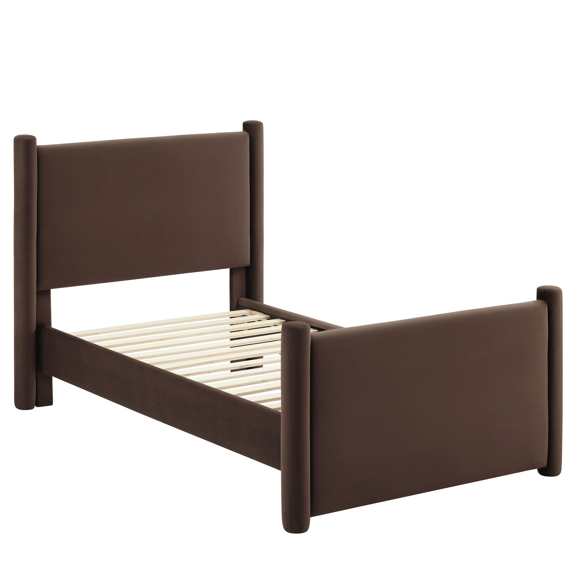 Modway Rael Twin Platform Bed, Chocolate Brown, large
