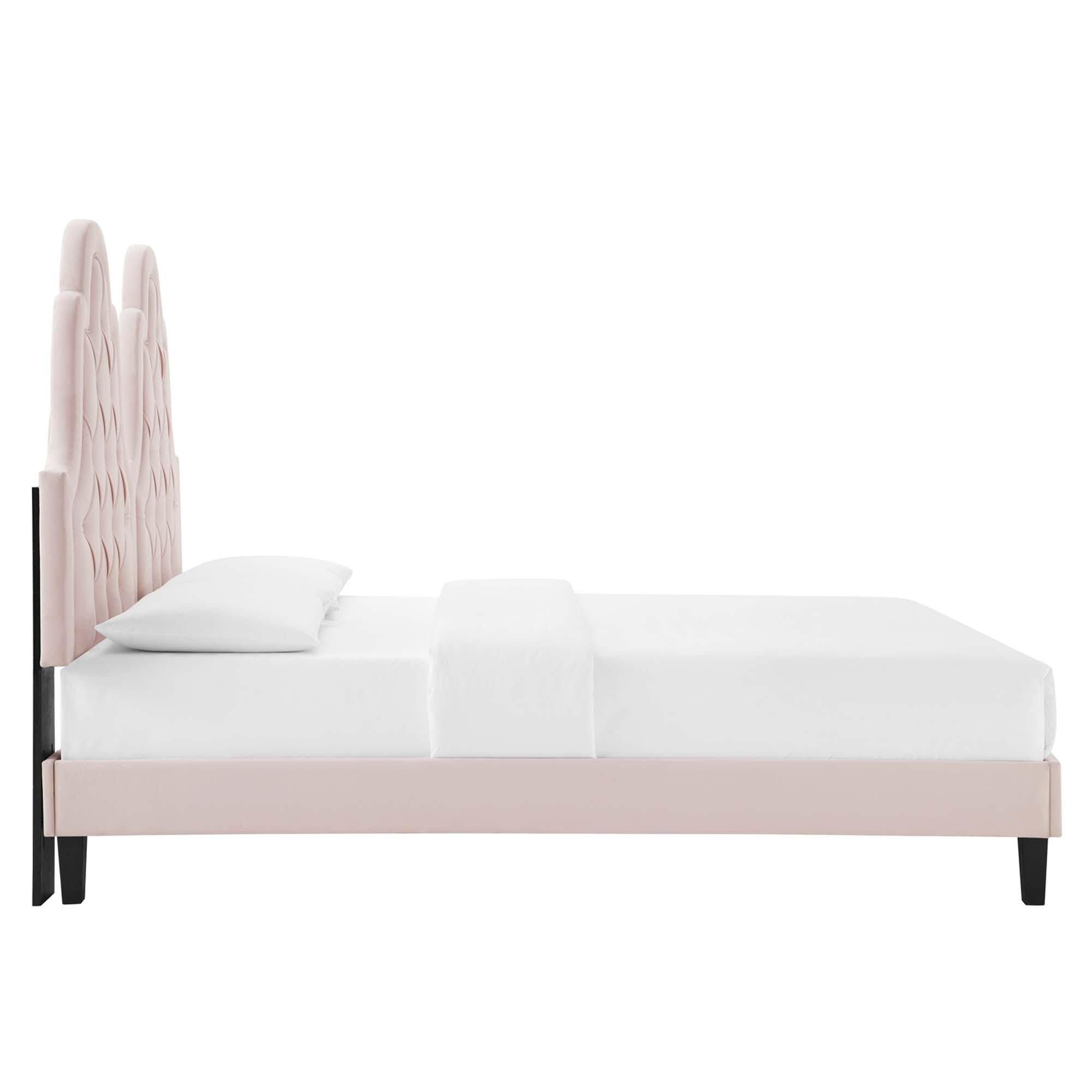 Modway Alexandria Twin Platform Bed, Pink, large