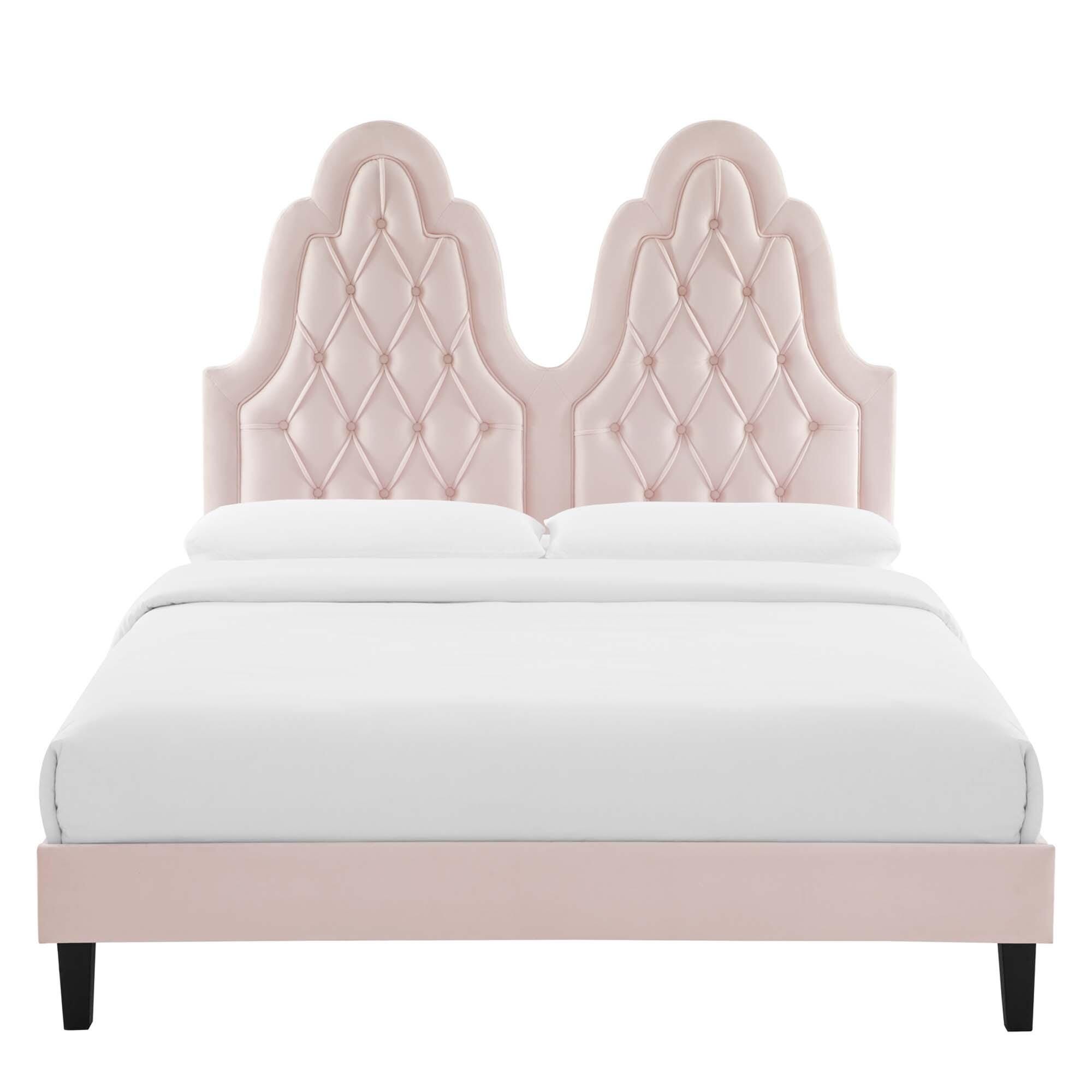 Modway Alexandria Twin Platform Bed, Pink, large