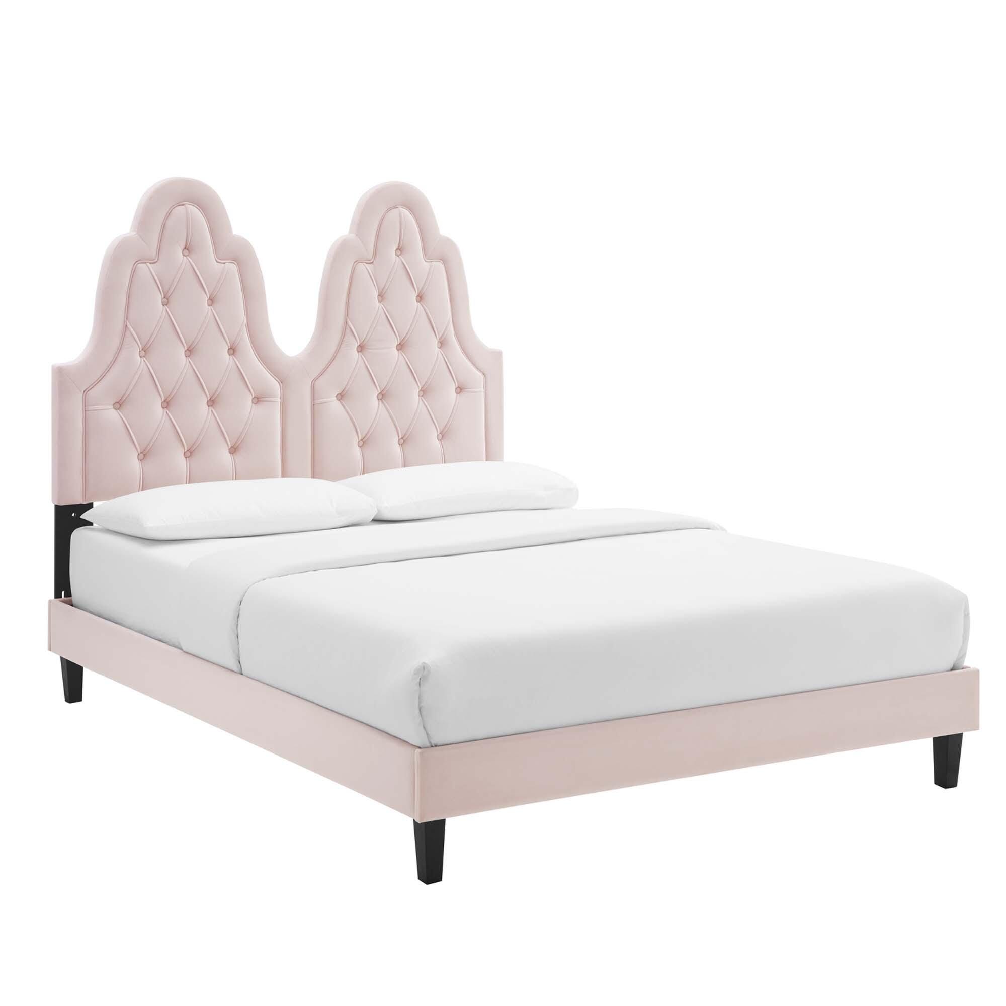 Modway Alexandria Twin Platform Bed, Pink, large