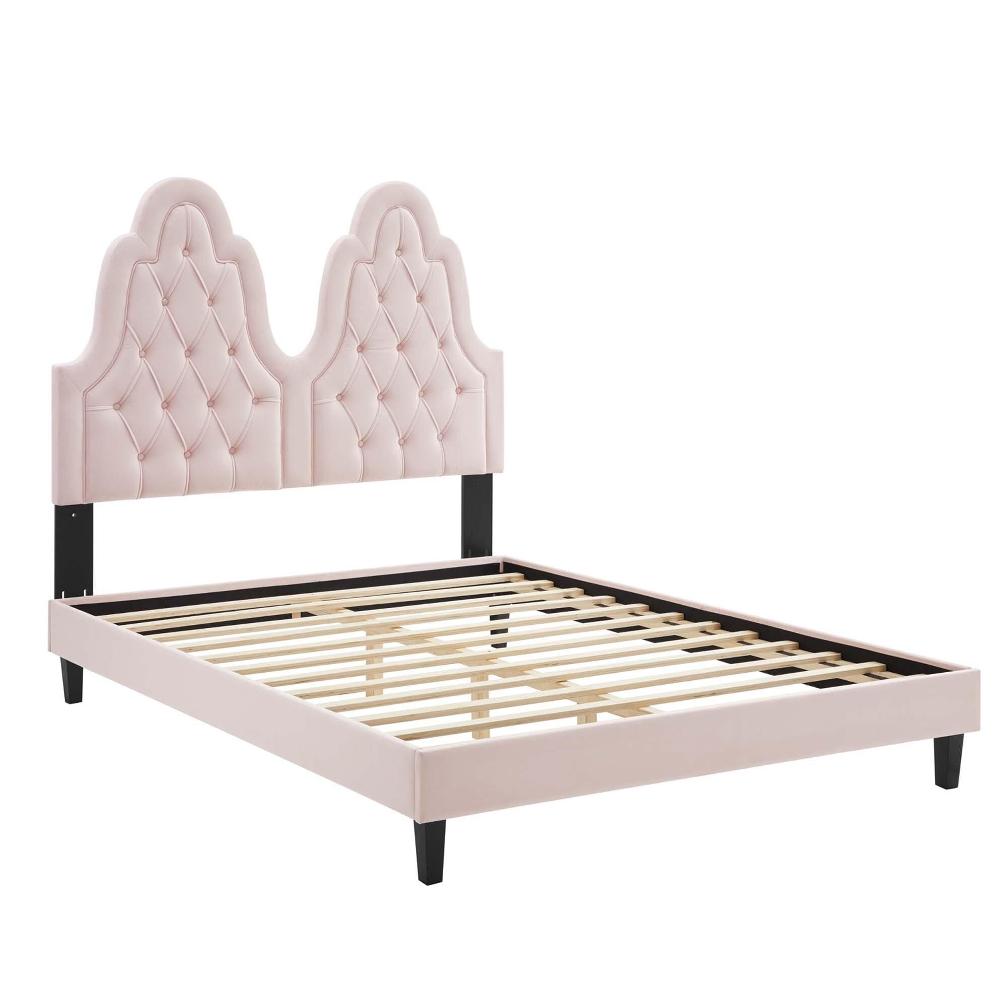 Modway Alexandria Twin Platform Bed, Pink, large