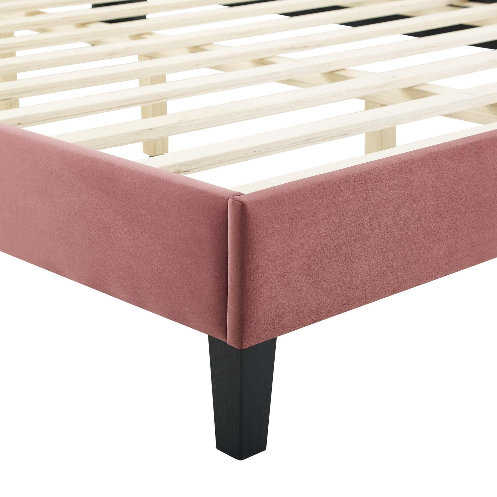Modway Alexandria Twin Platform Bed, Dusty Rose, large