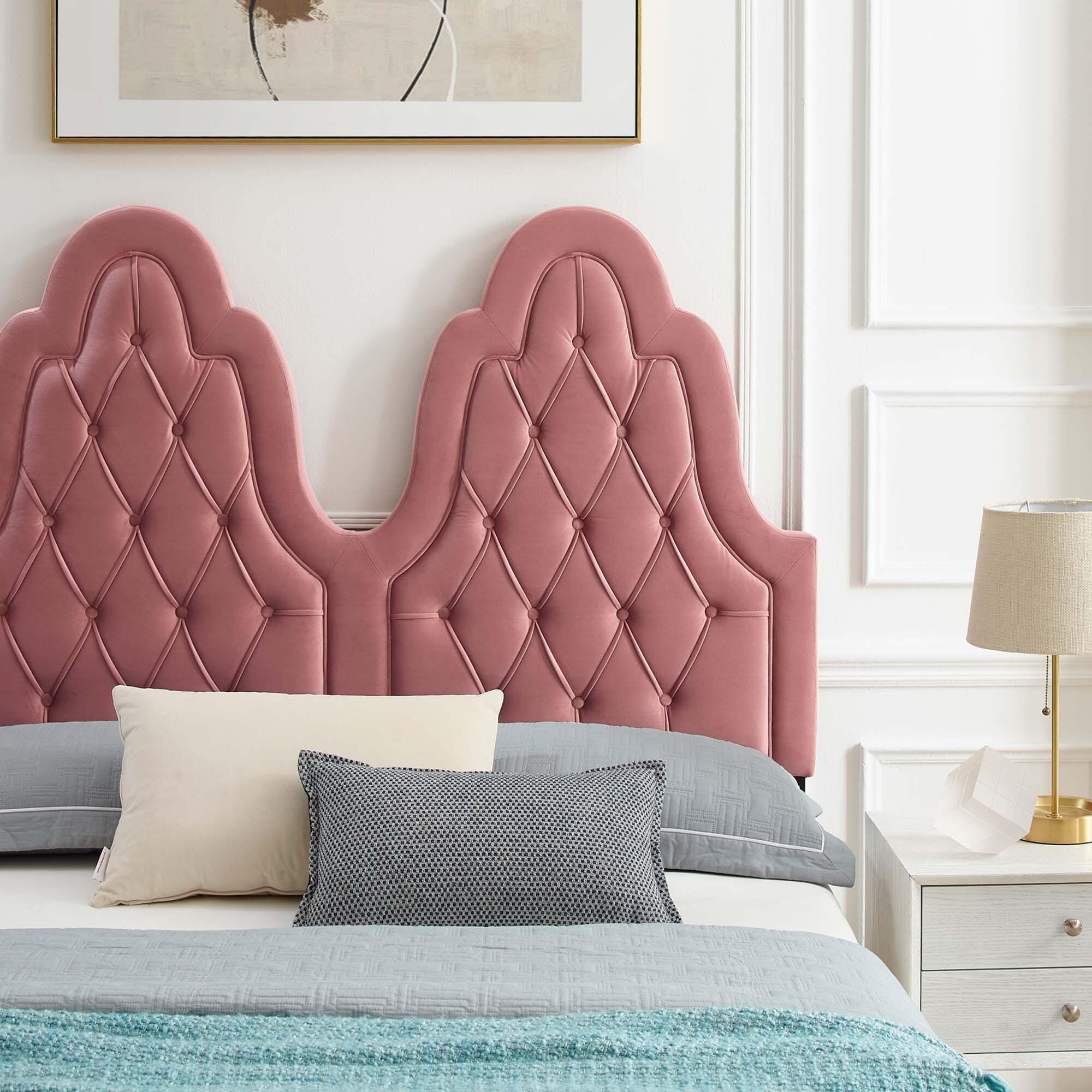 Modway Alexandria Twin Platform Bed, Dusty Rose, large