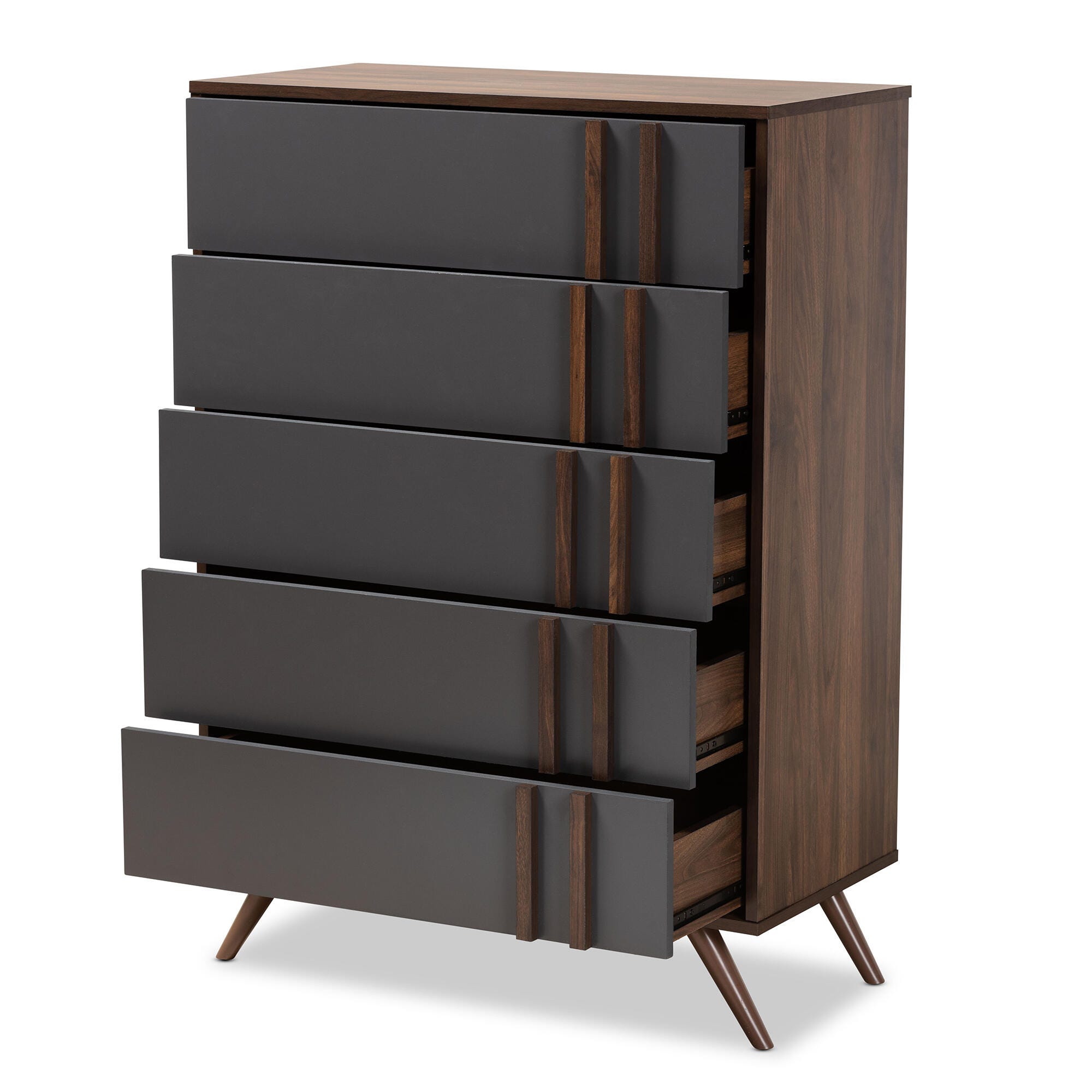 Naoki  Modern Two-Tone 5-Drawer Chest, , large