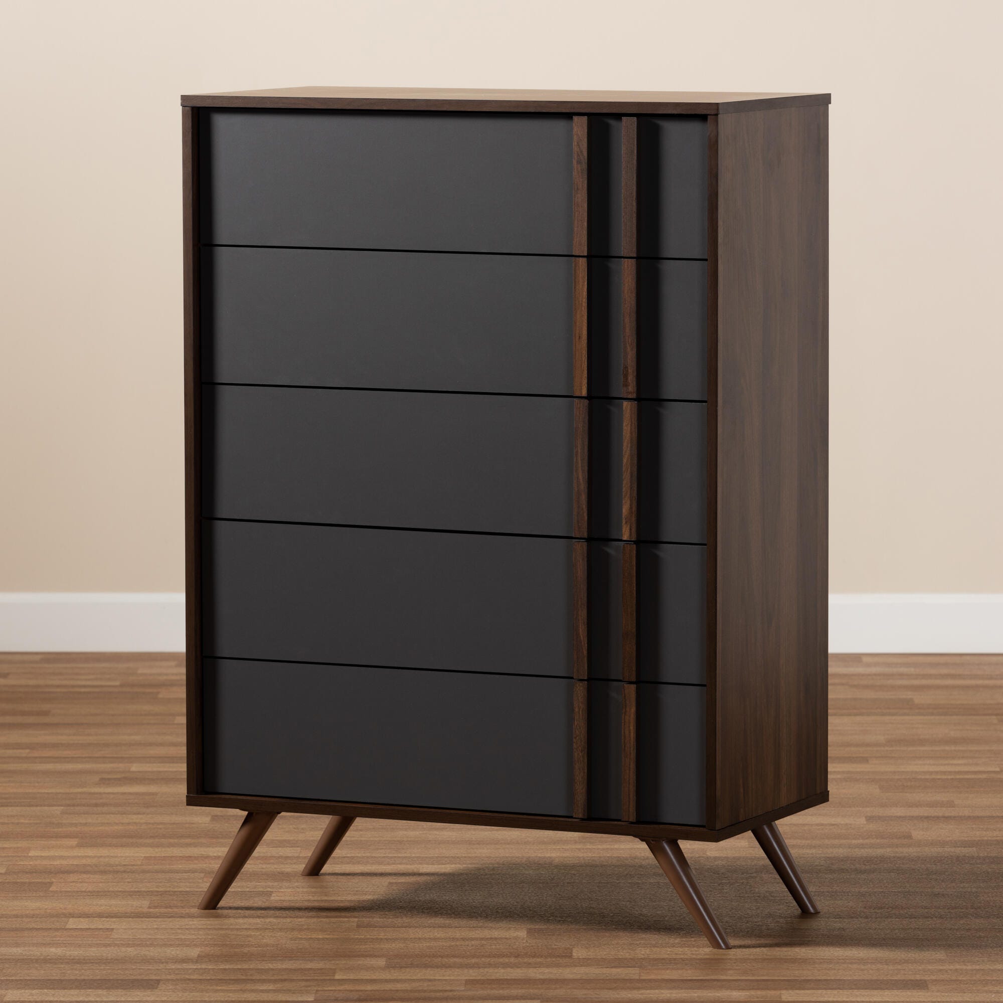 Naoki  Modern Two-Tone 5-Drawer Chest, , large