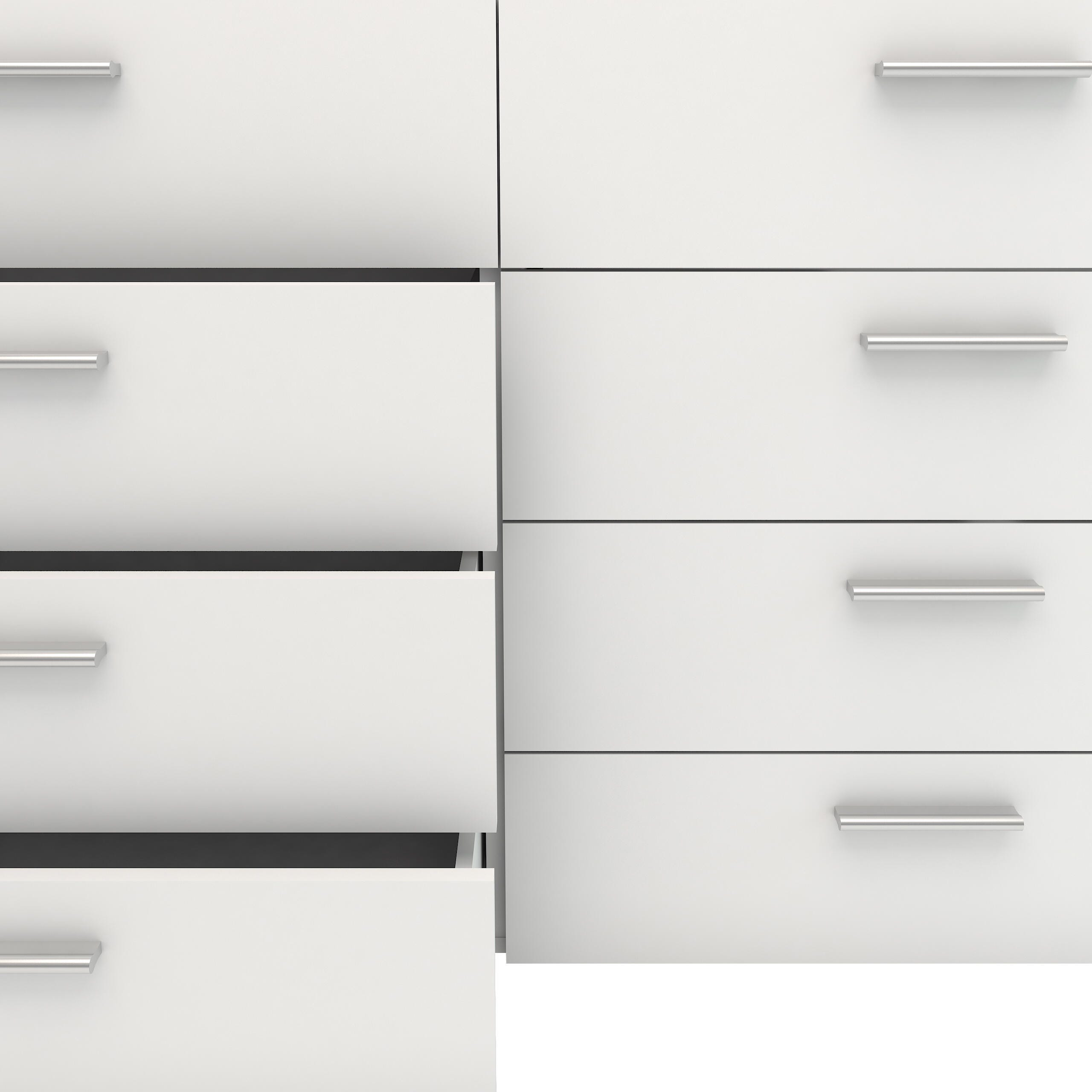 Austin  8 Drawer Double Dresser, White, large