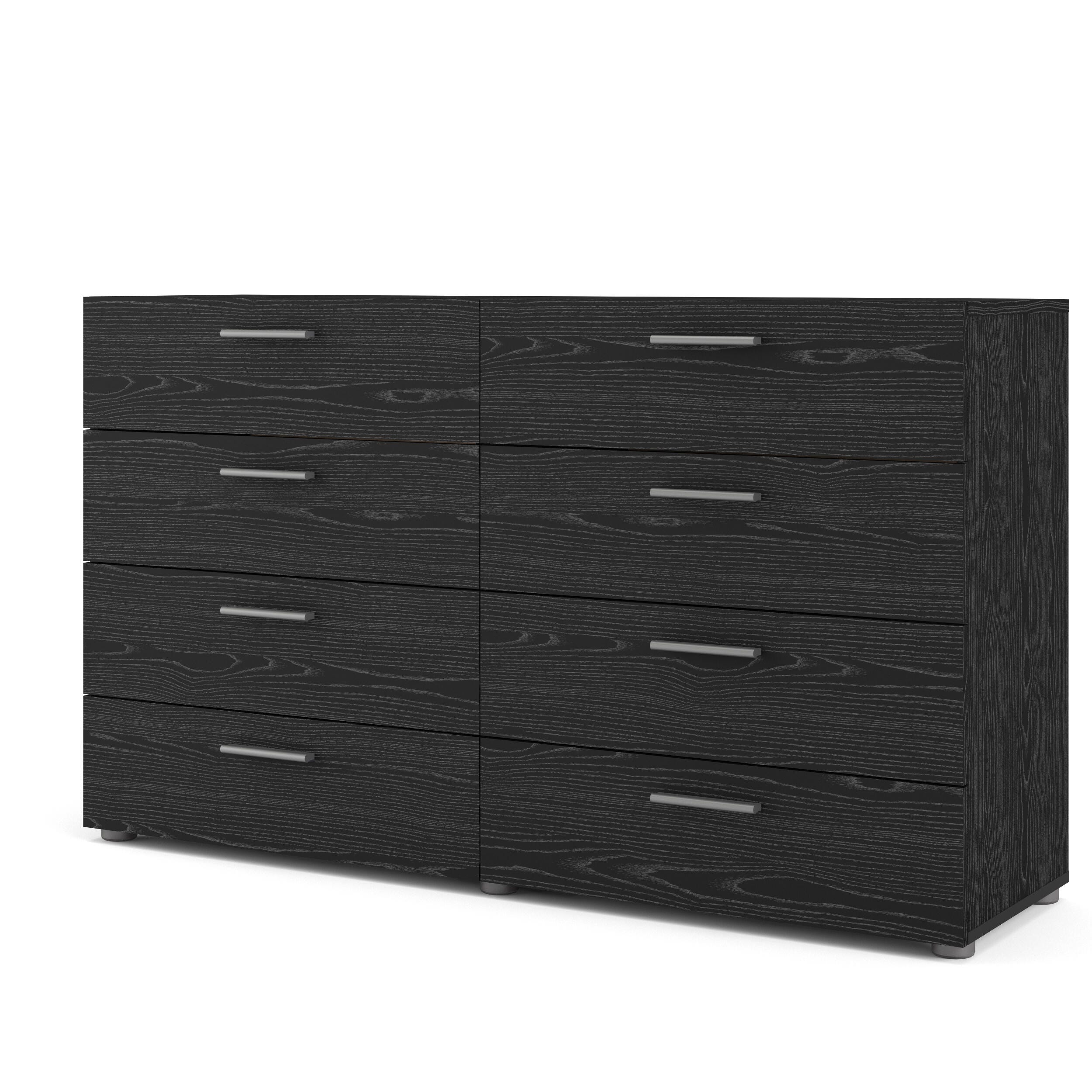 Austin  8 Drawer Double Dresser, Black, large