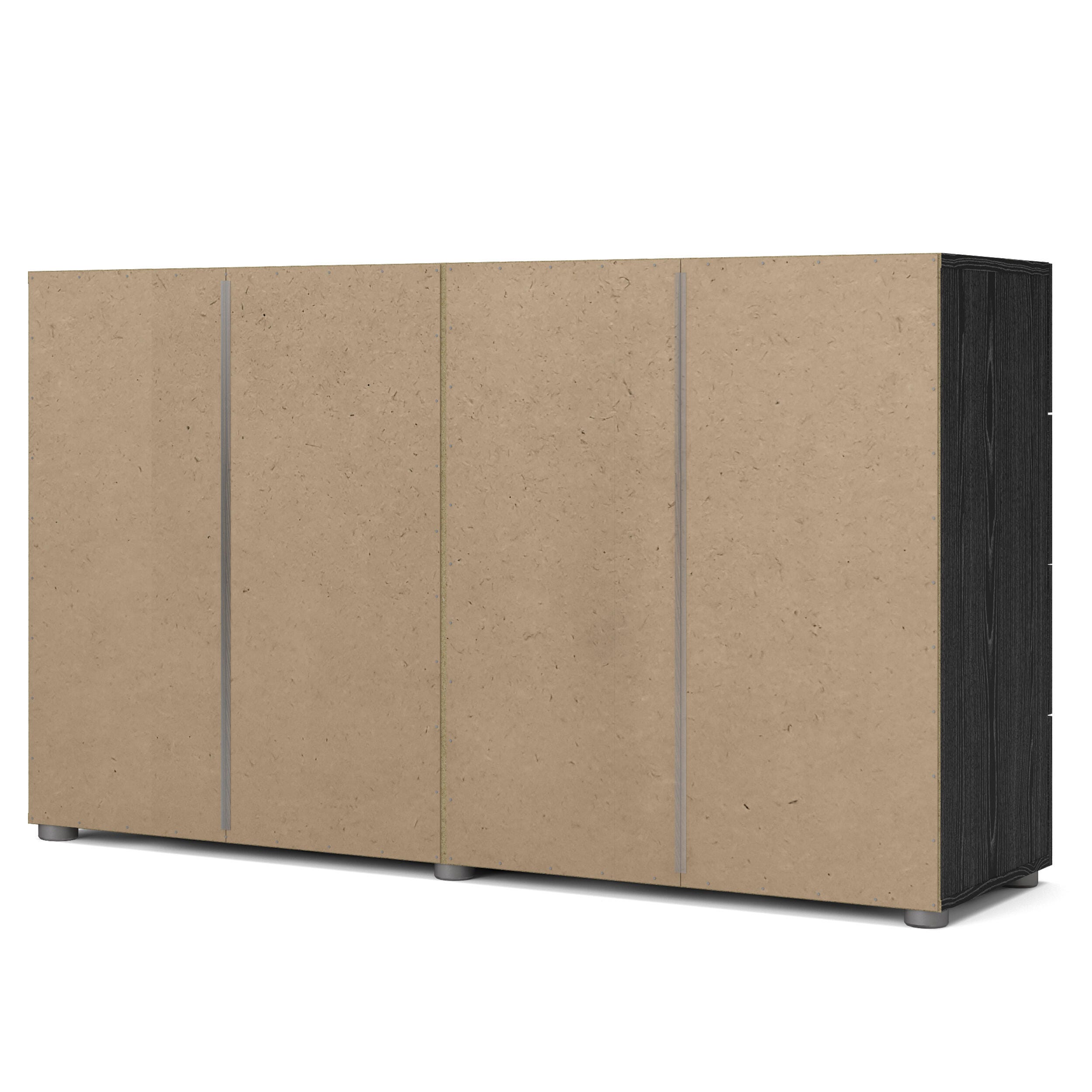 Austin  8 Drawer Double Dresser, Black, large