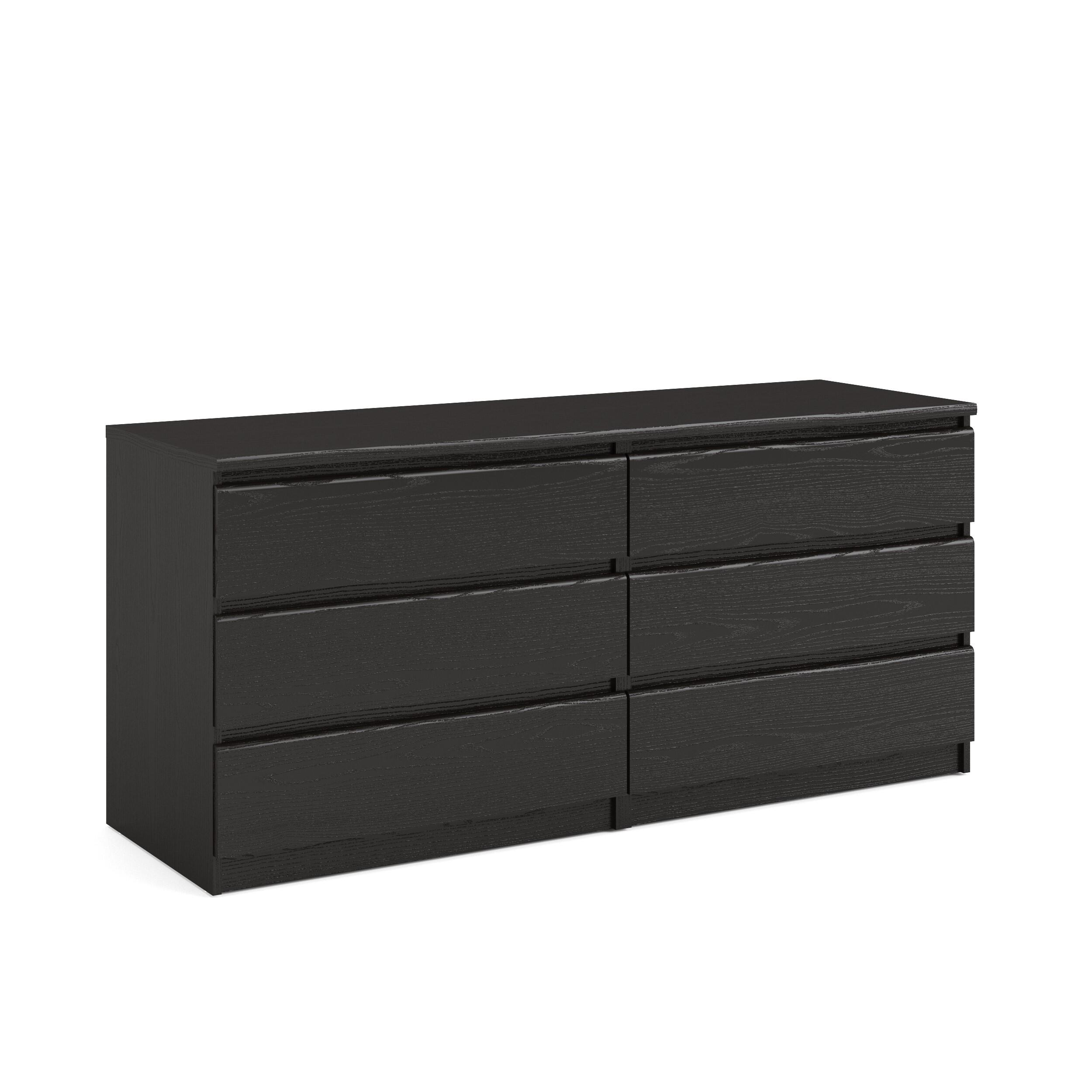 matte black dresser Millie 6 Drawer Dresser - Drifted Matte Black Veneer