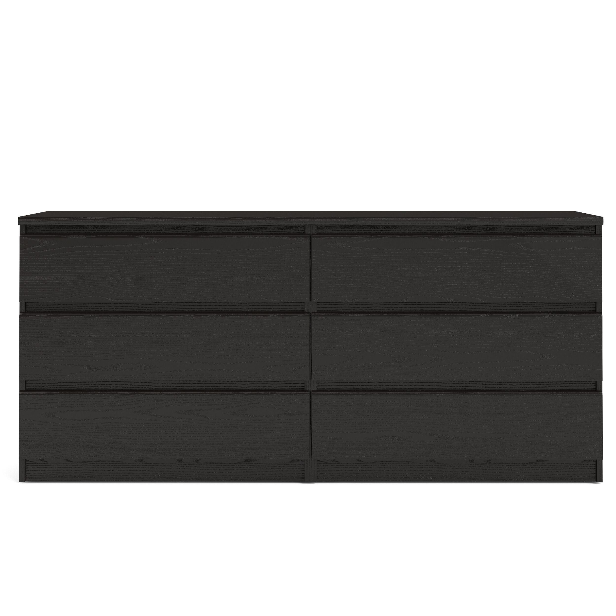 Scottsdale  6 Drawer Double Dresser, Black, large
