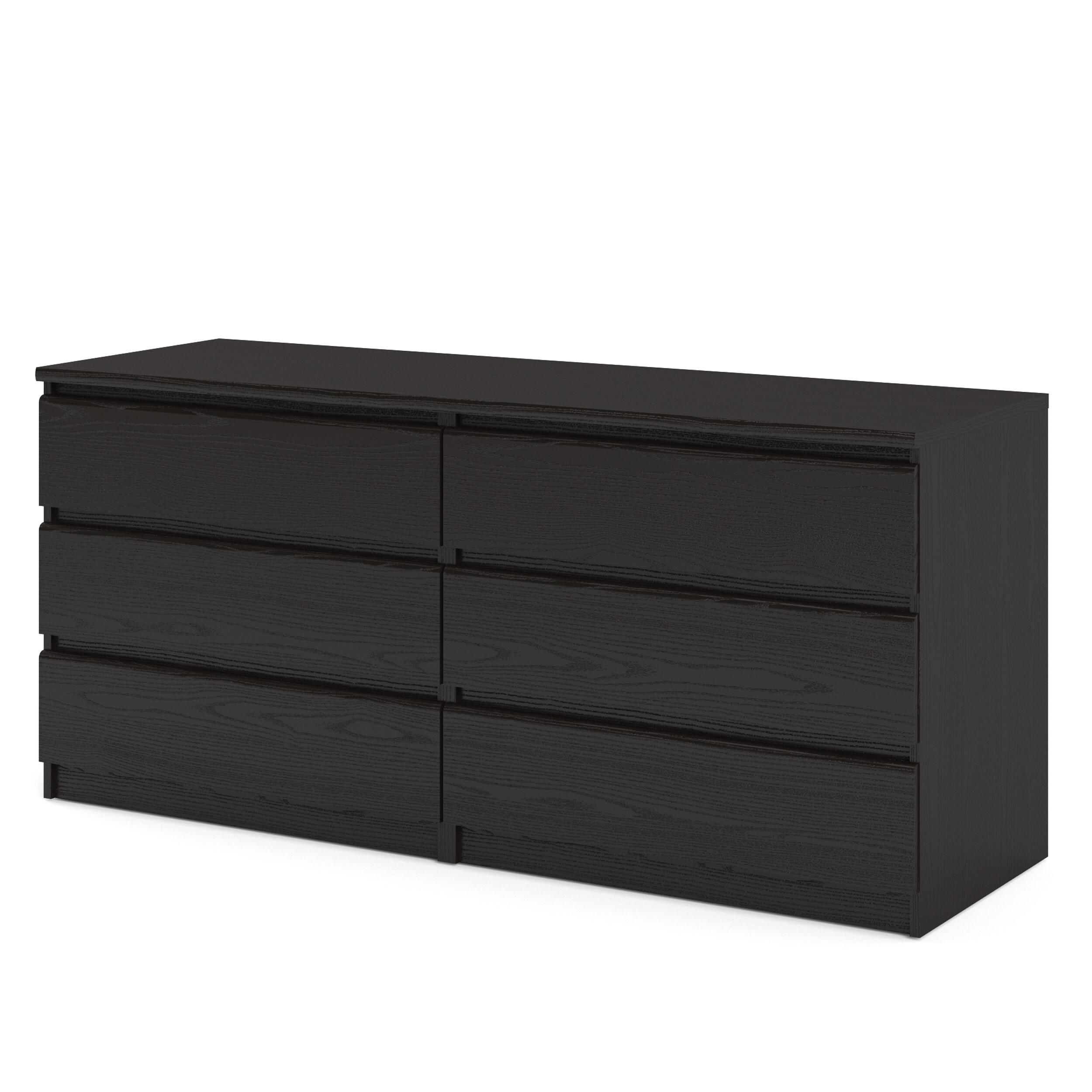 Scottsdale  6 Drawer Double Dresser, Black, large
