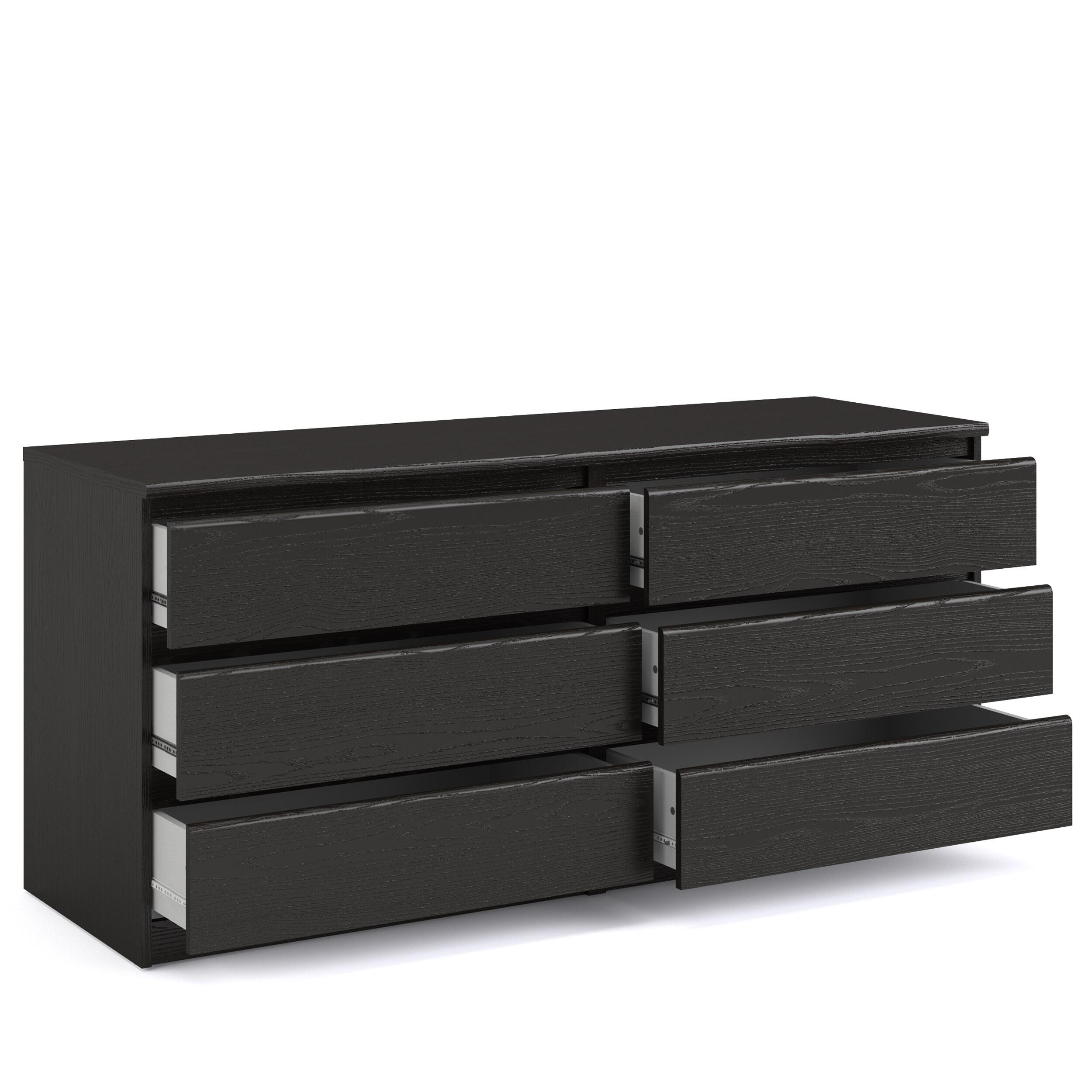 princess polly baby blue dress Hms 6 Drawer Double Dresser, Four Legs, Superior Top Black Black Drawe