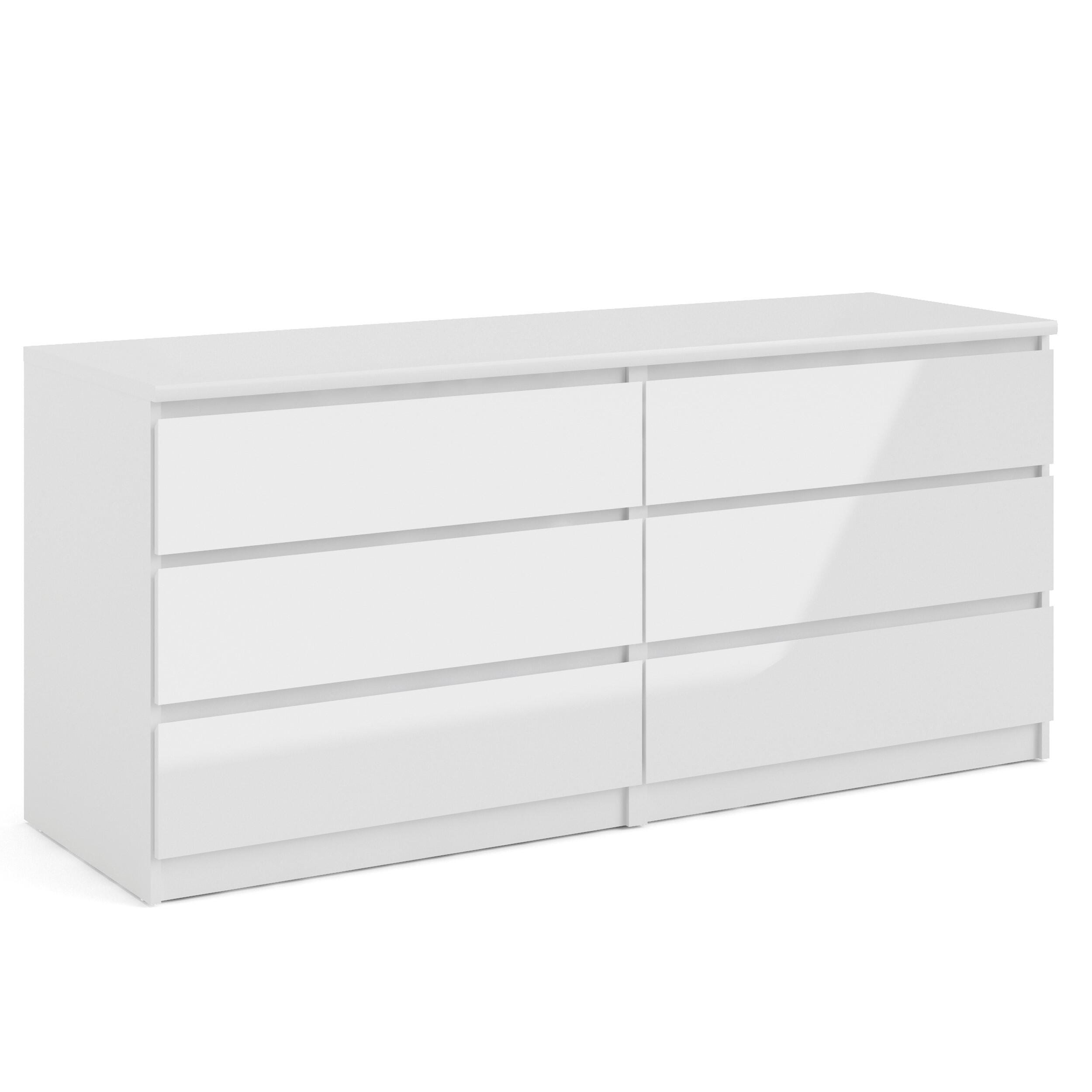 Scottsdale  6 Drawer Double Dresser, White, large