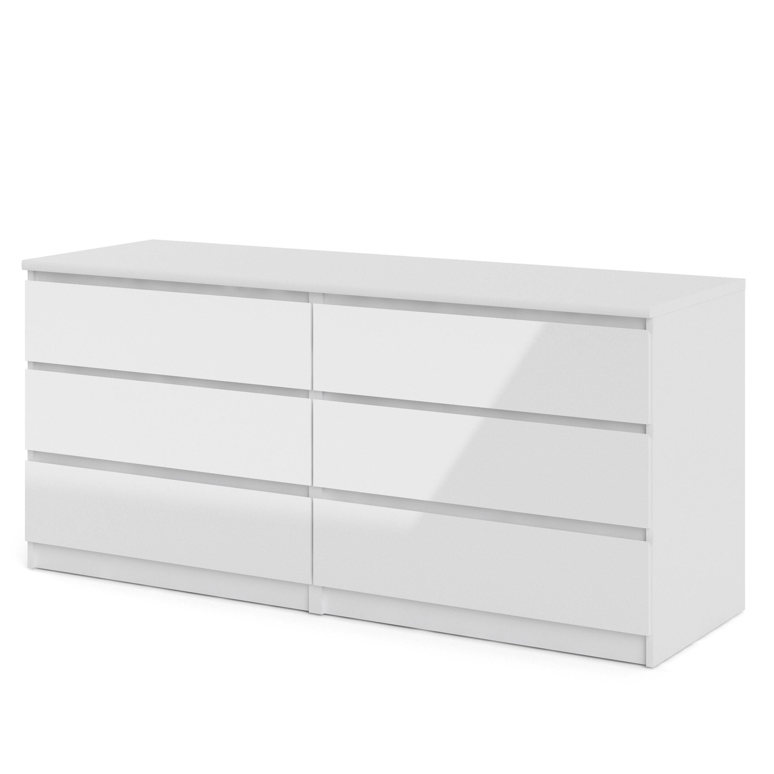 Scottsdale  6 Drawer Double Dresser, White, large