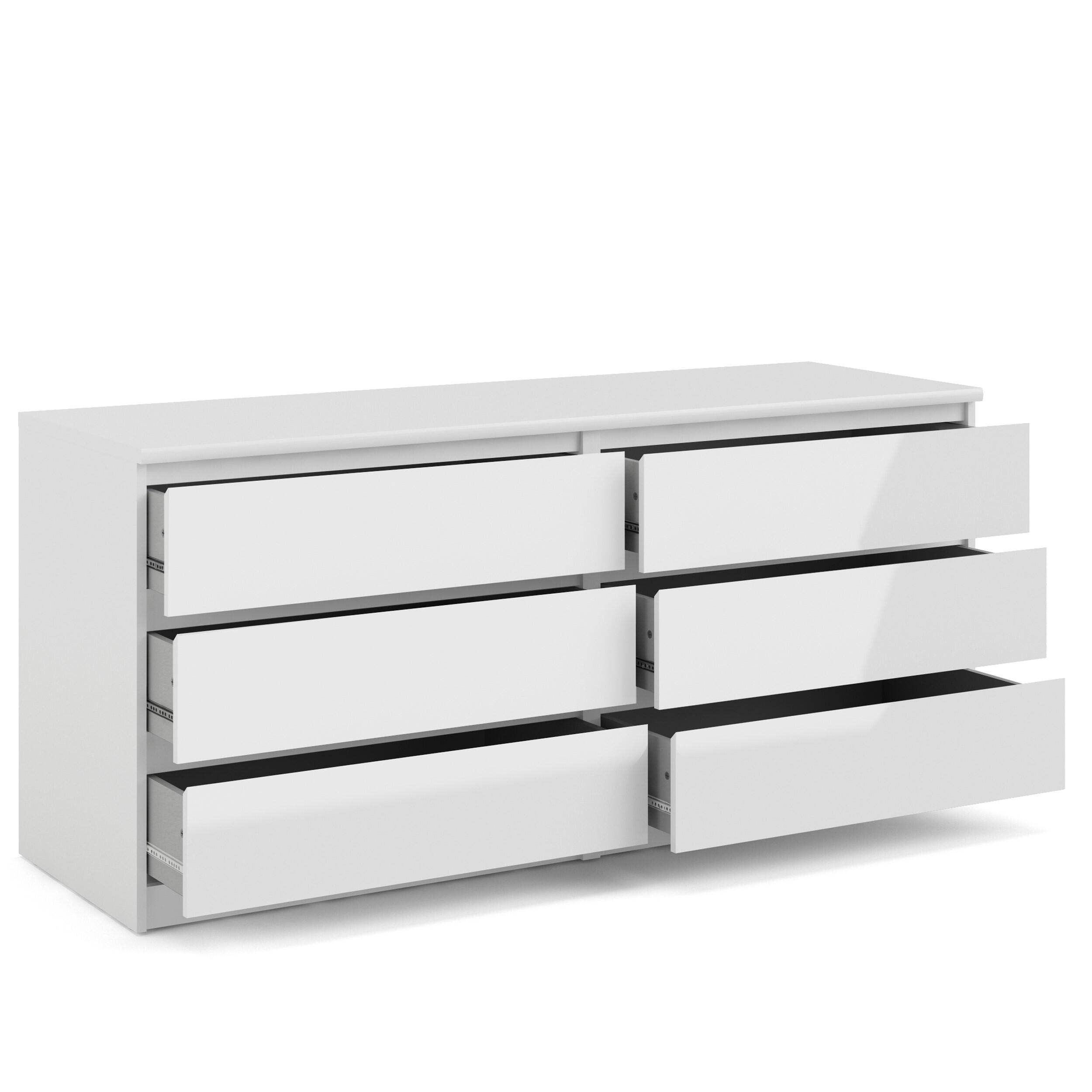 Scottsdale  6 Drawer Double Dresser, White, large