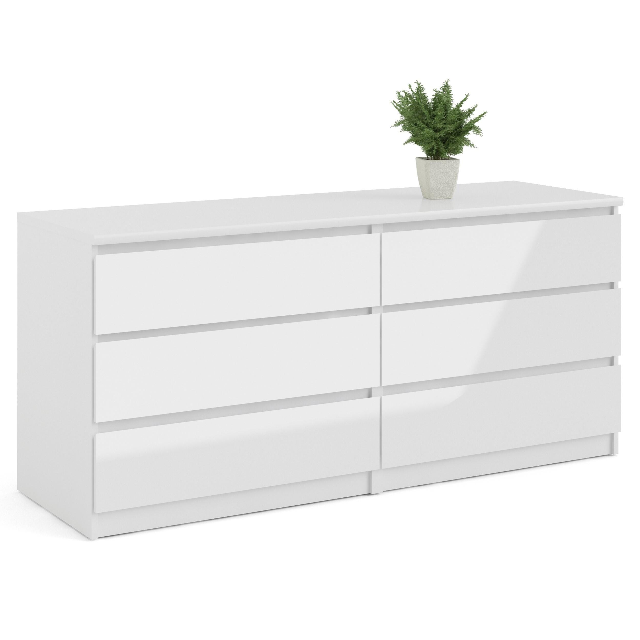 Scottsdale  6 Drawer Double Dresser, White, large