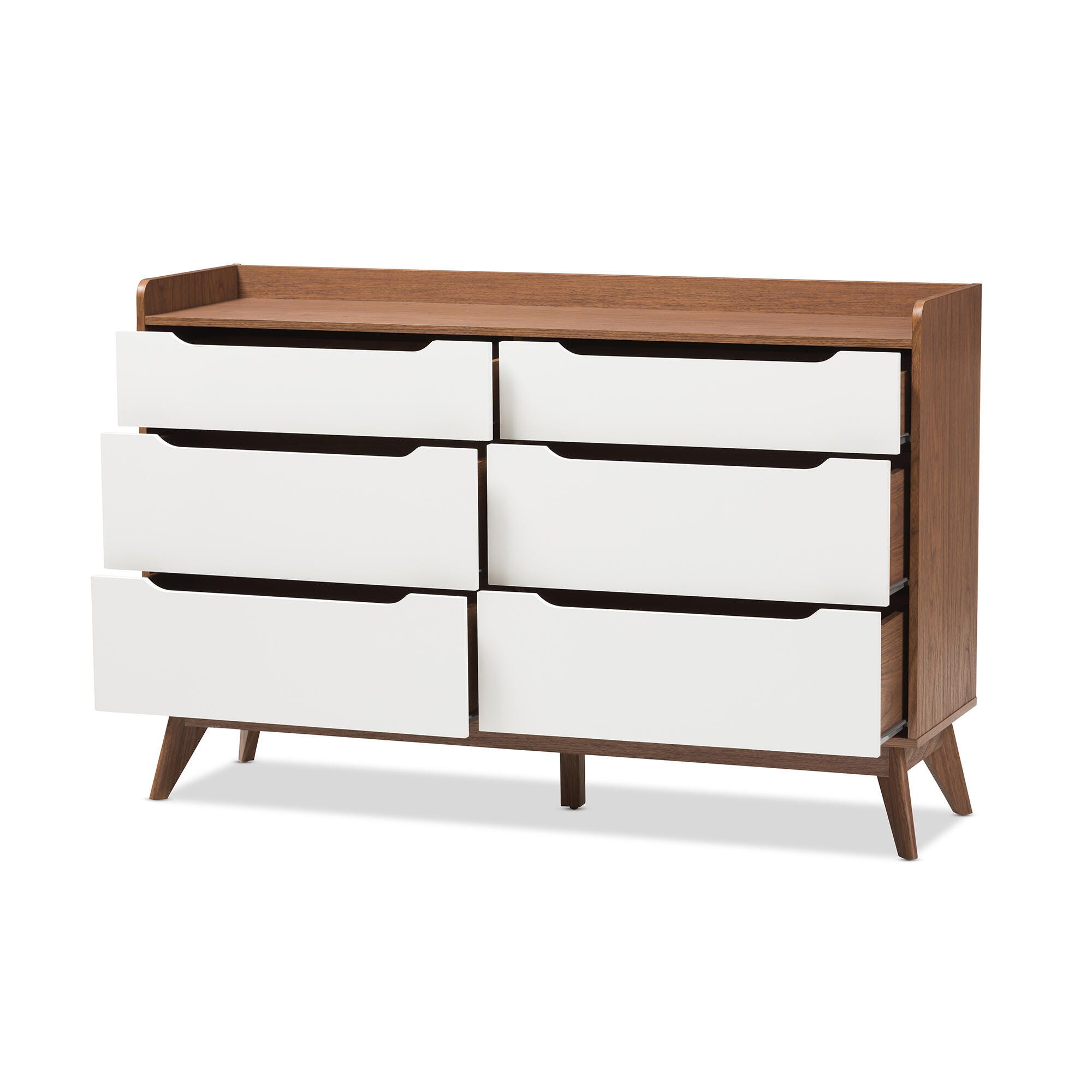 Brighton Midcentury Modern 6 Drawer Storage Dresser, , large