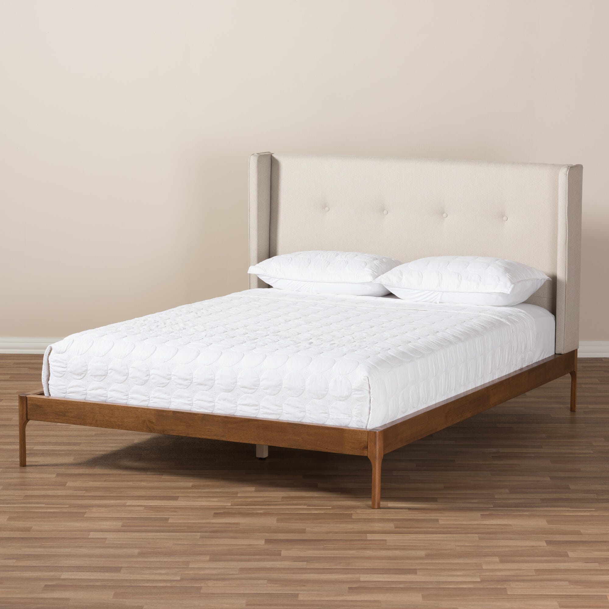 Brooklyn King Midcentury Modern Platform Bed, , large
