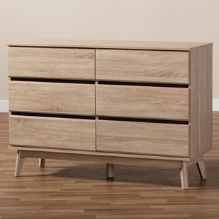 Miren Midcentury Modern 6 Drawer Dresser | Ashley Miren Midcentury Modern 6 Drawer Dresser | Ashley