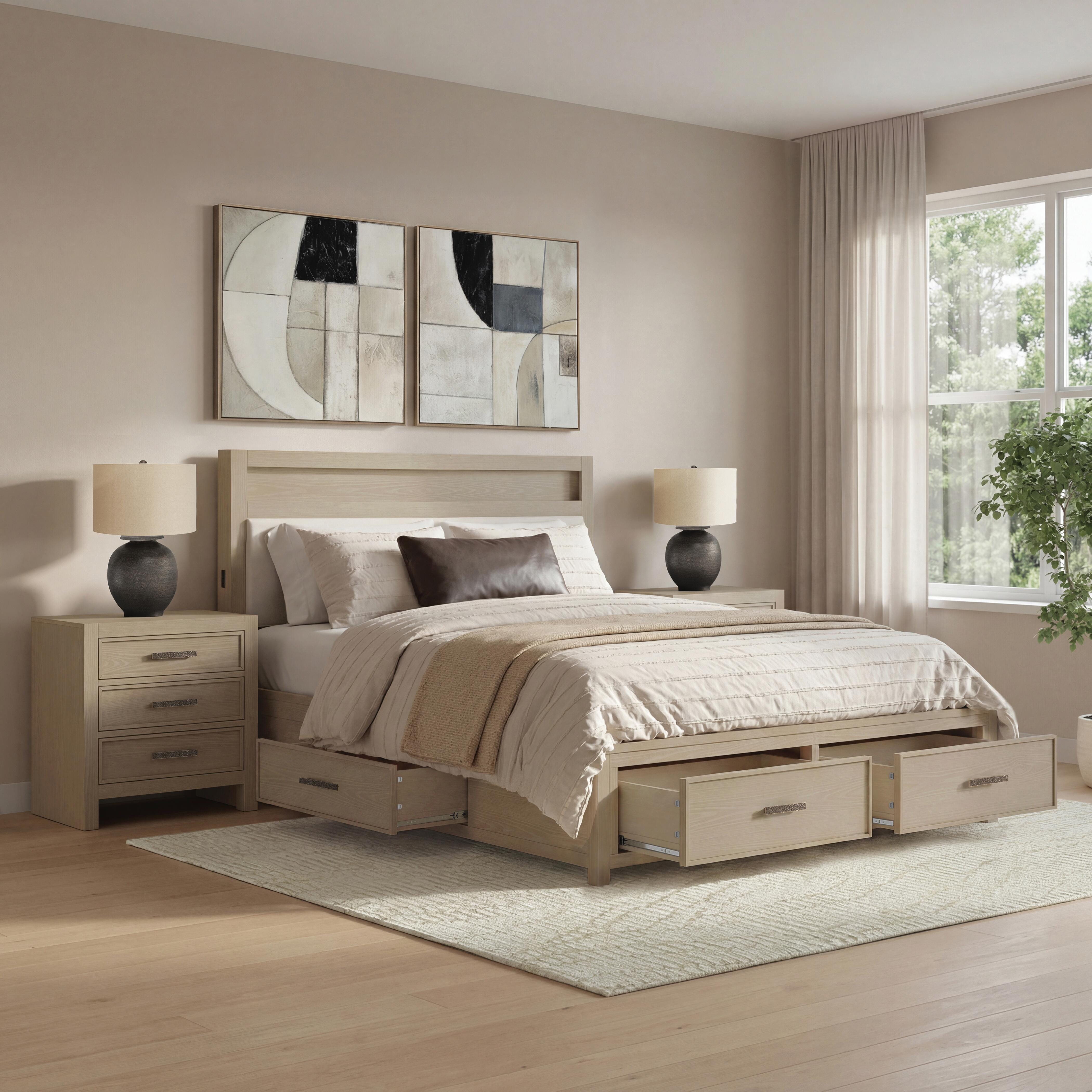 Calmoro Queen Bookcase Bed, Gray, large