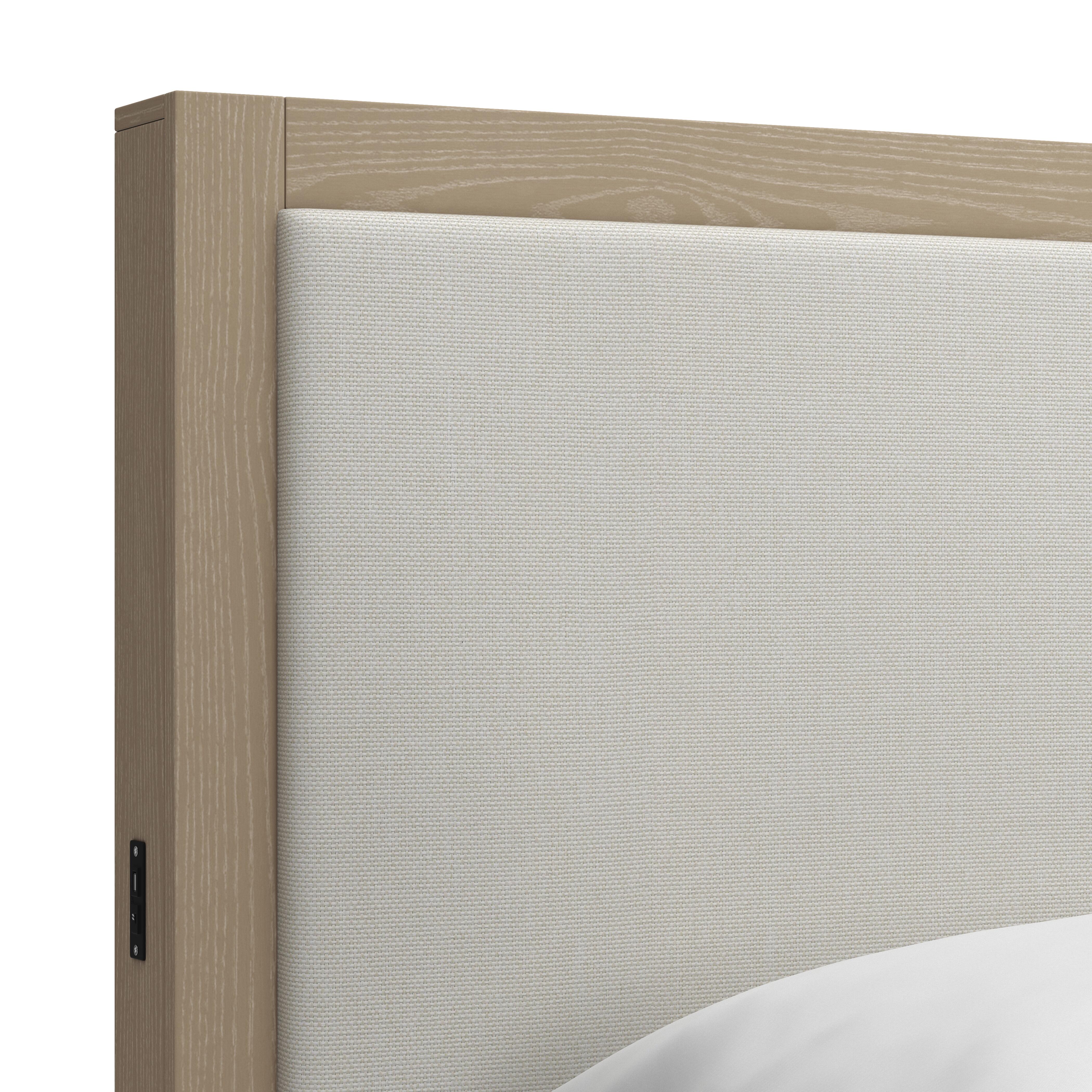 Calmoro California King Bookcase Bed, Gray, large