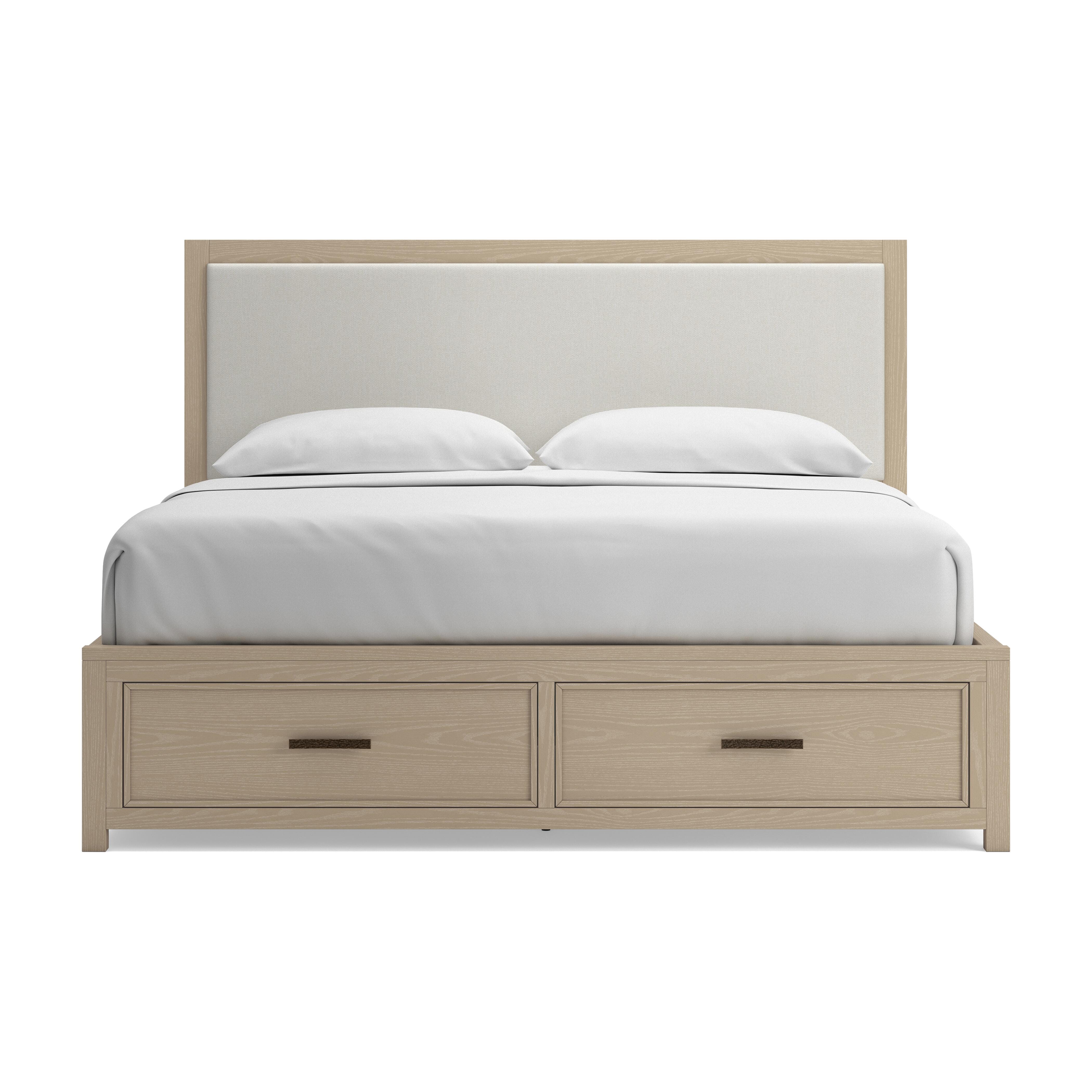 Calmoro California King Bookcase Bed, Gray, large