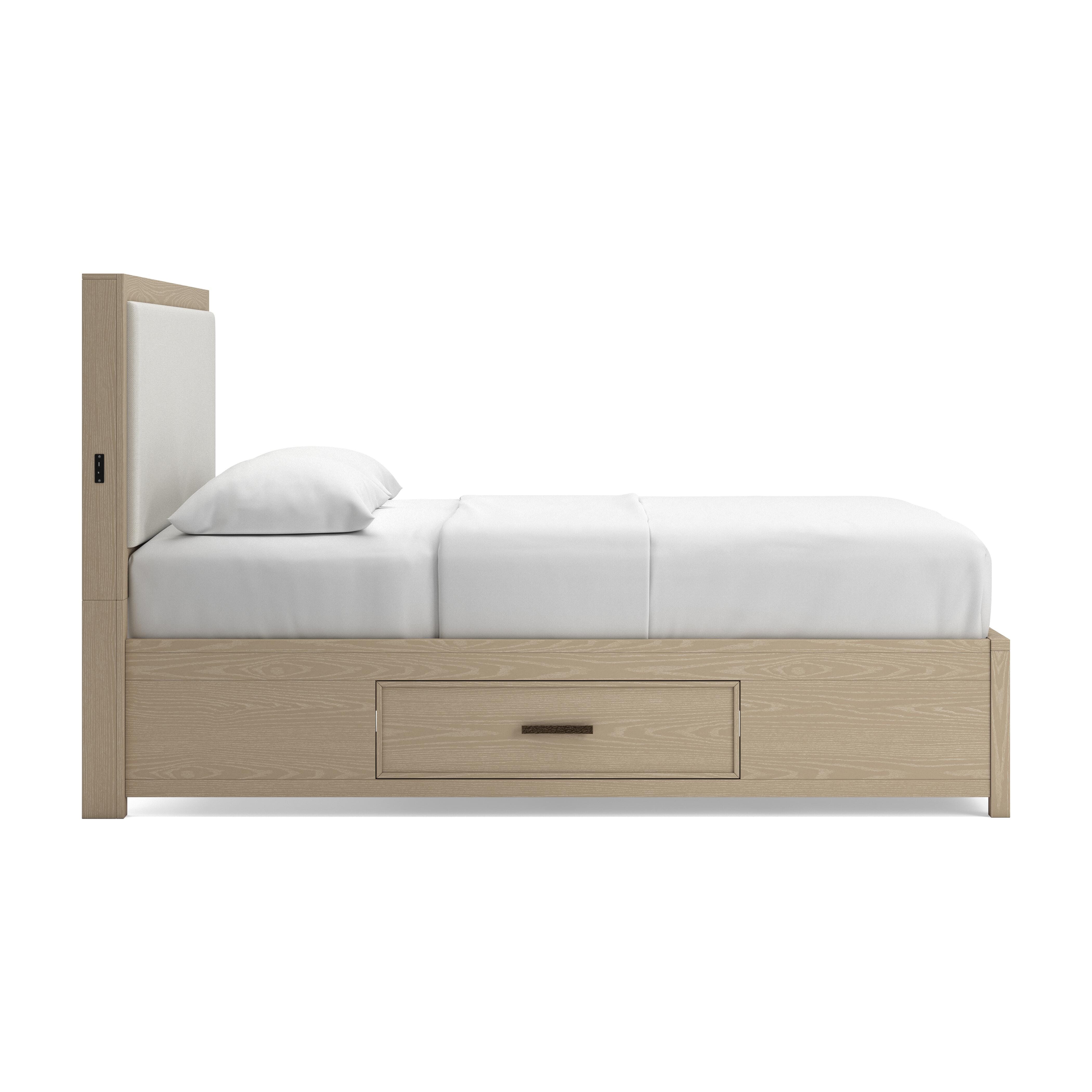 Calmoro California King Bookcase Bed, Gray, large