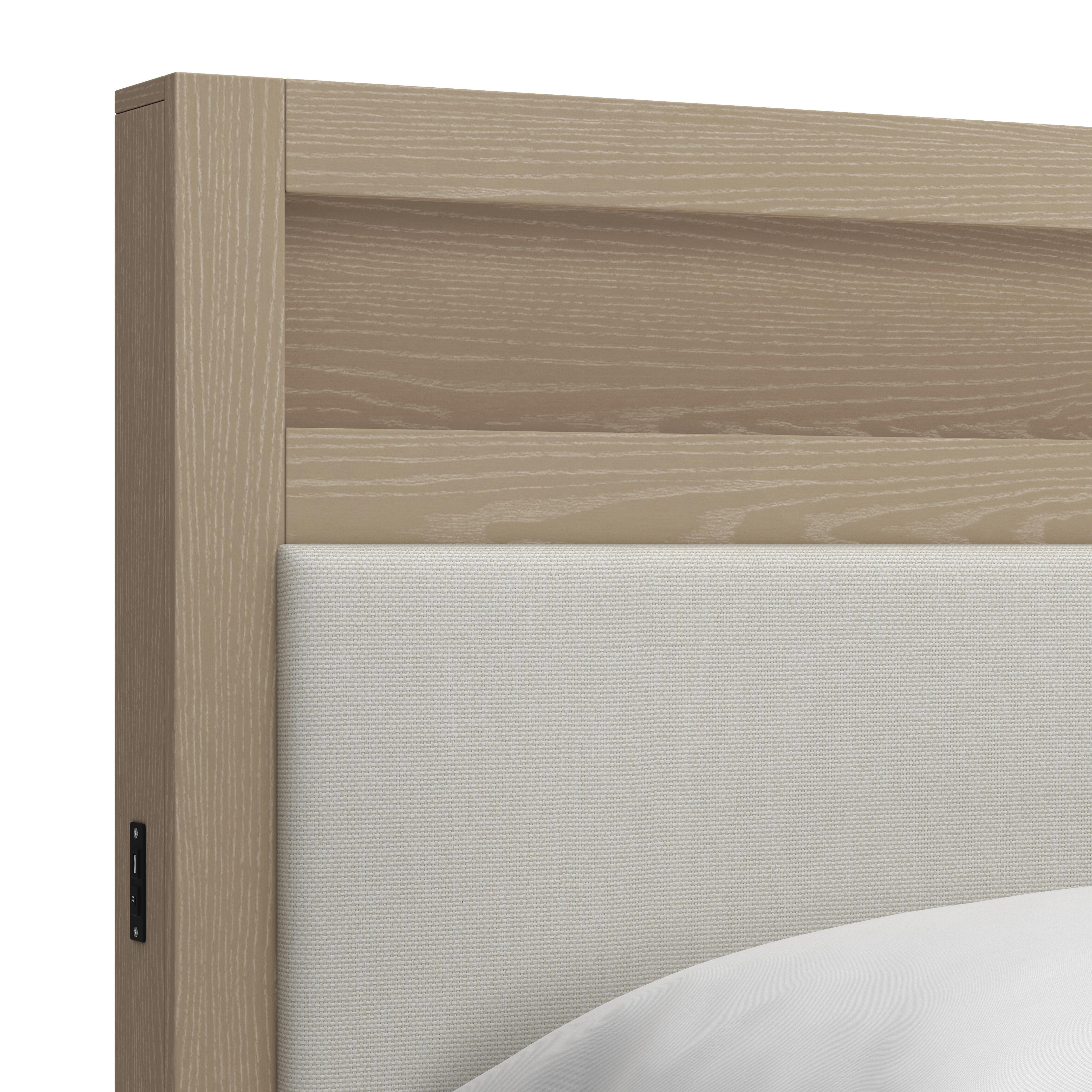 Calmoro King Bookcase Bed, Gray, large