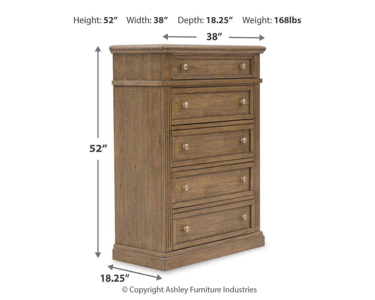 Mylarken Queen Panel Bed with Chest and Nightstand, Brown, large