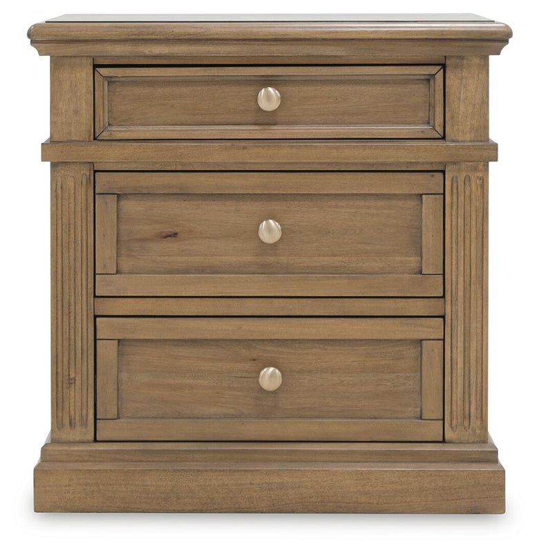 Mylarken 28" 3 Drawer Nightstand, Brown