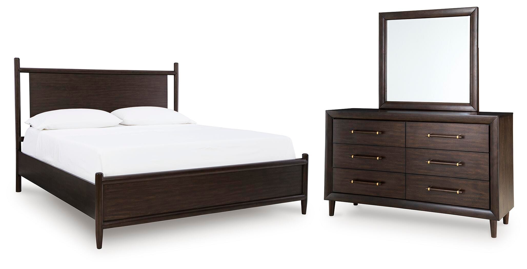 Dantenton Queen Panel Bed, Dresser and Mirror - image 1