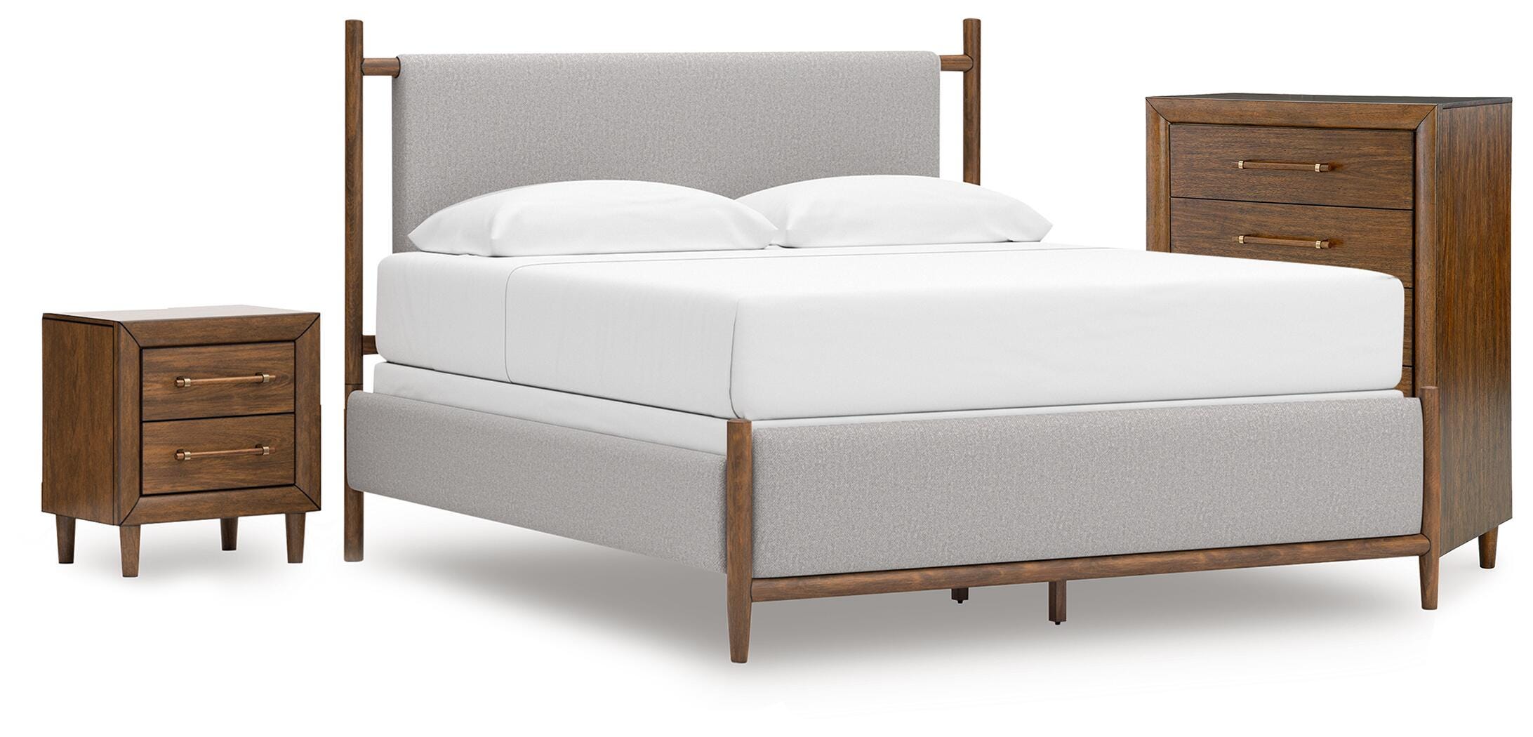 Lyncott King Upholstered Bed, Chest and Nightstand - image 1