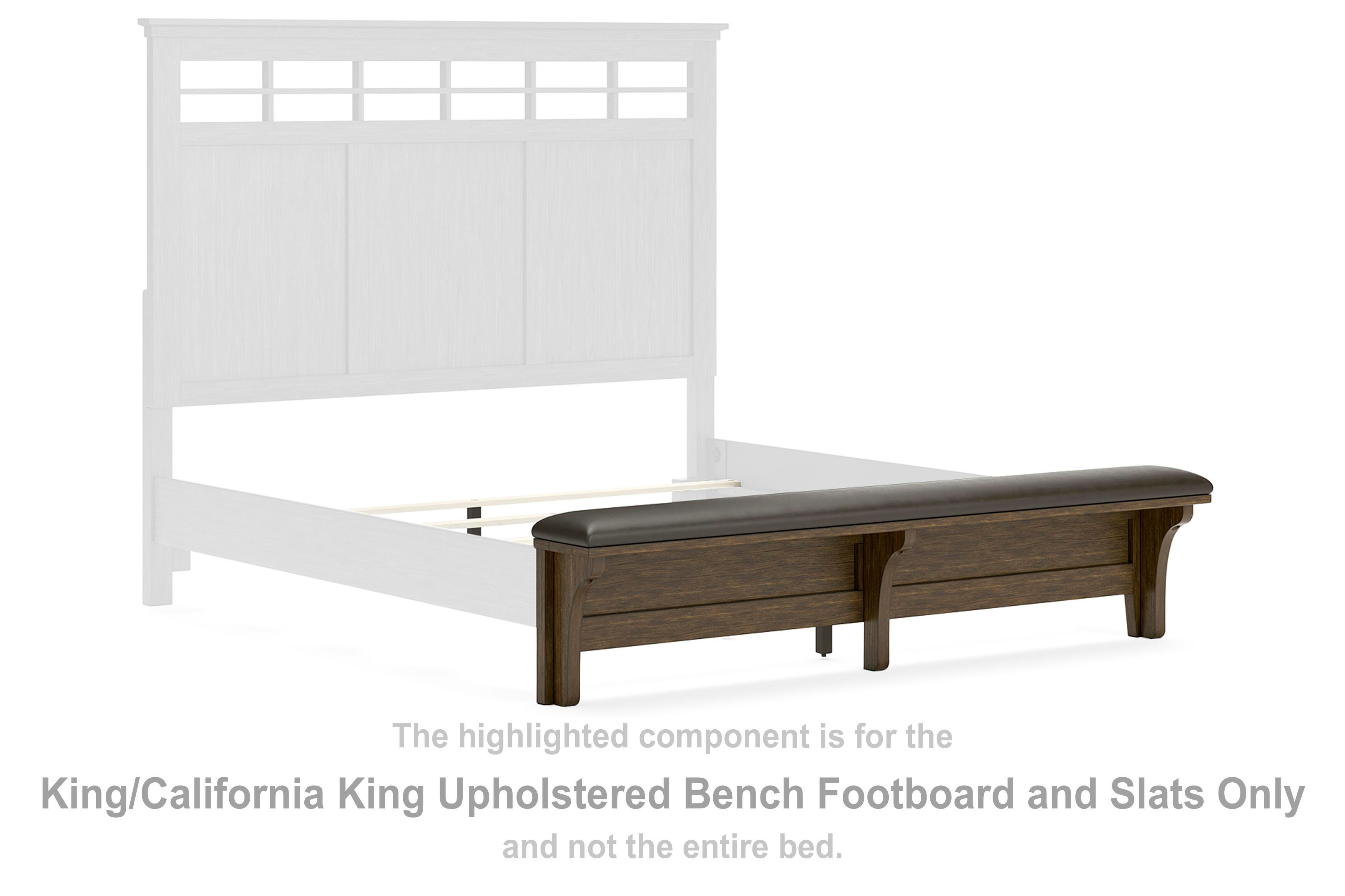 Shawbeck King/California King Upholstered Bench Footboard and Slats - image 1