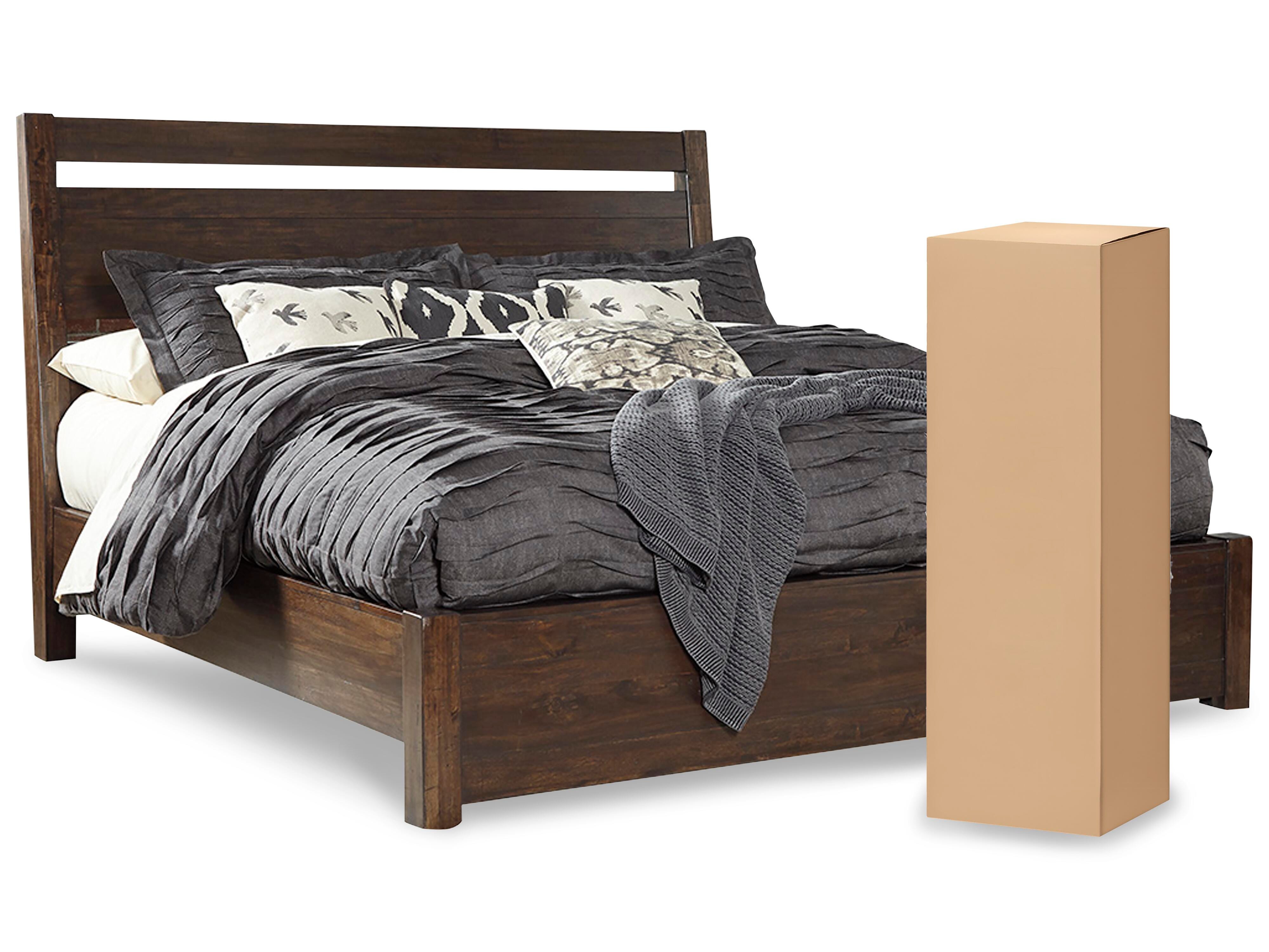 Starmore King Panel Bed with Mattress, Brown, large