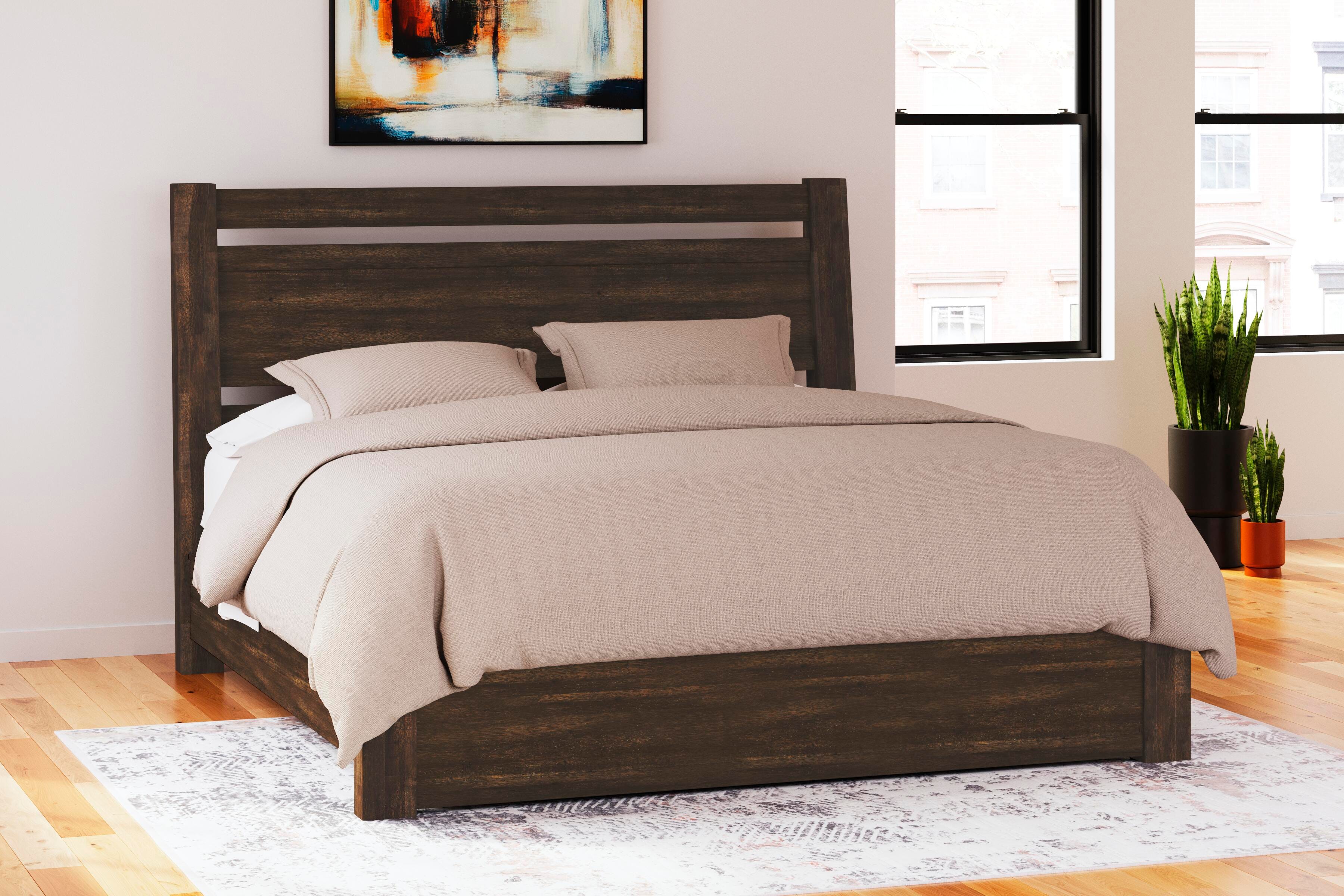 Starmore Queen Panel Bed, Brown, rollover