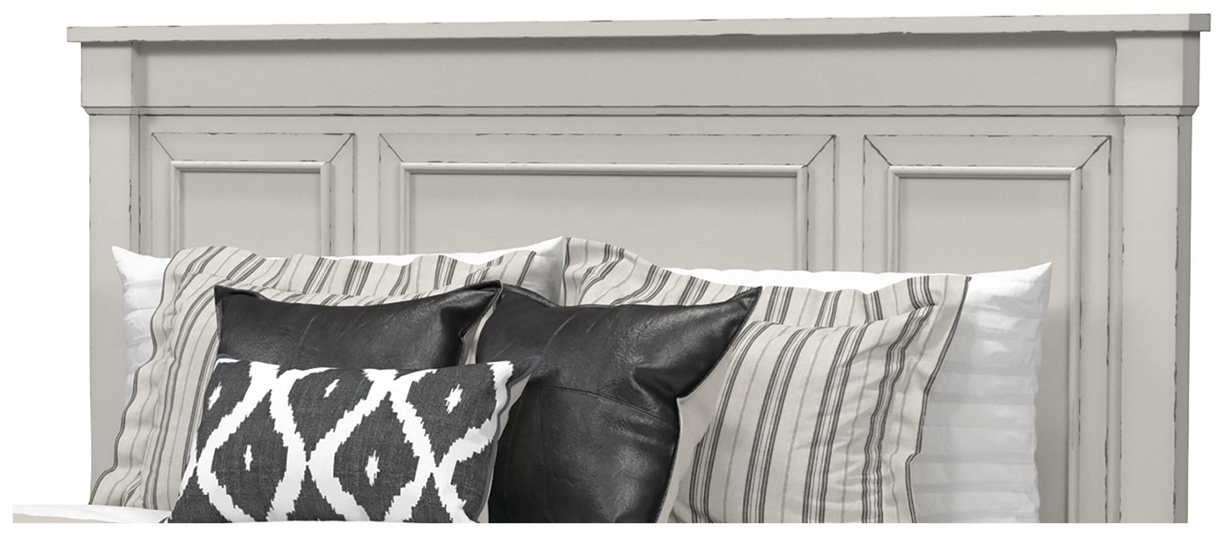 Jennily Queen Panel Headboard, Whitewash, large
