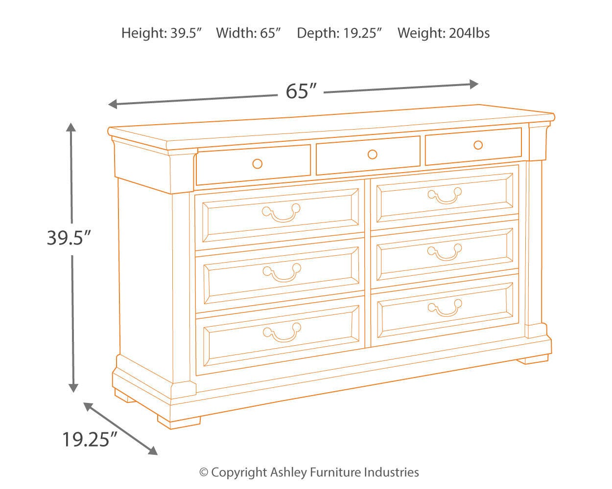 Bolanburg Dresser and Mirror, , large
