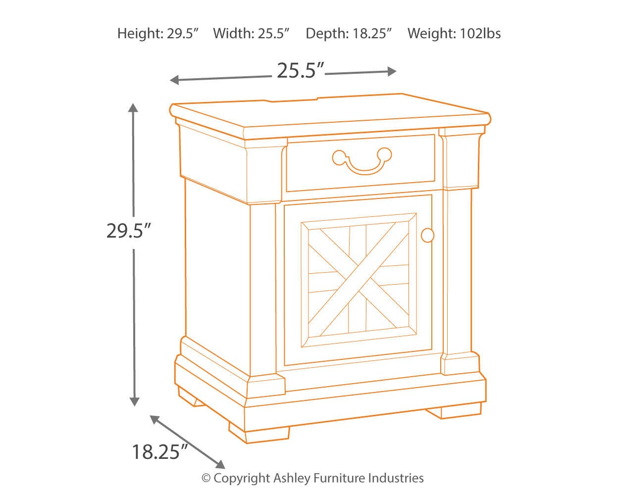Bolanburg Nightstand, , large