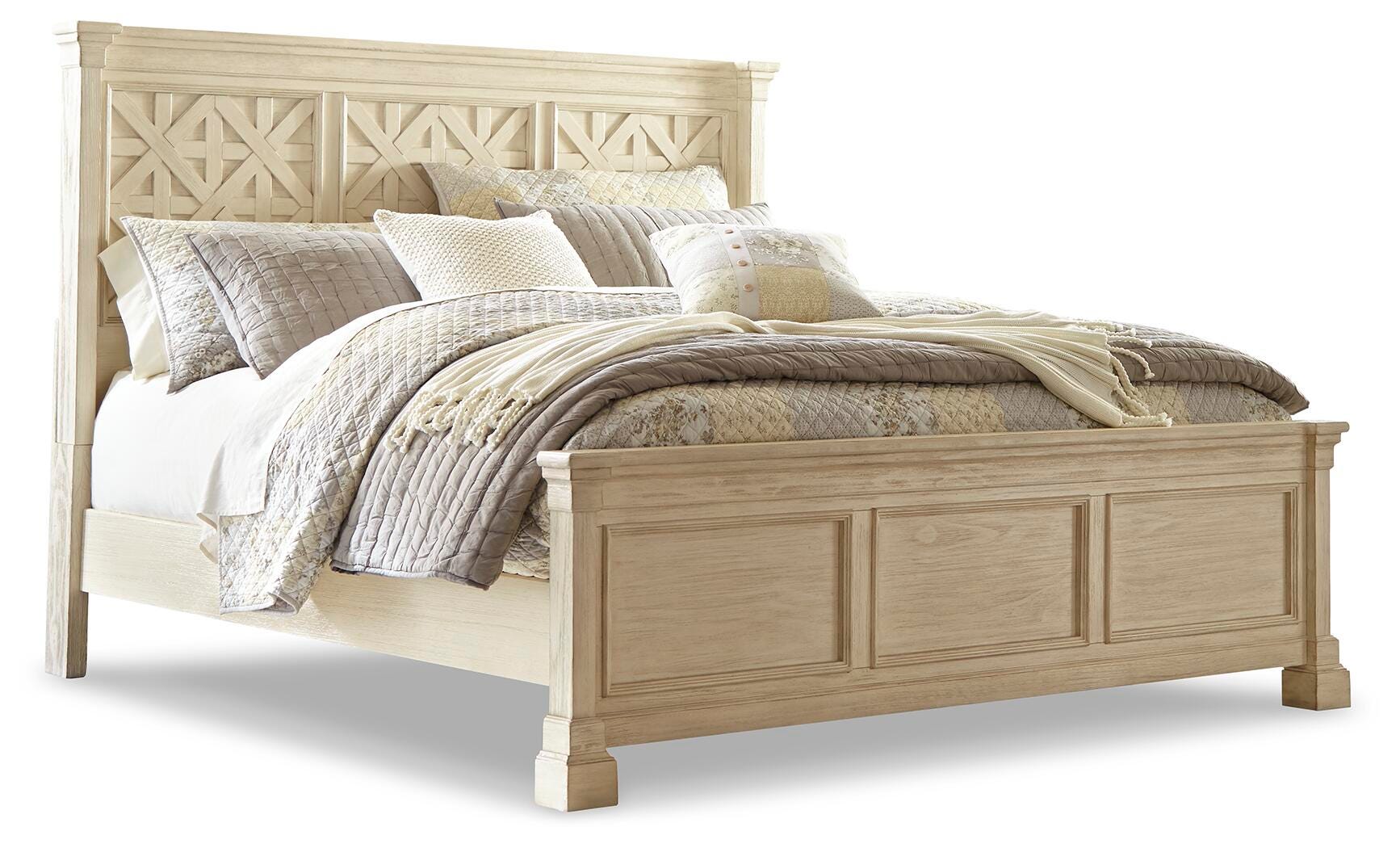 Bolanburg Queen Panel Bed, Antique White, large