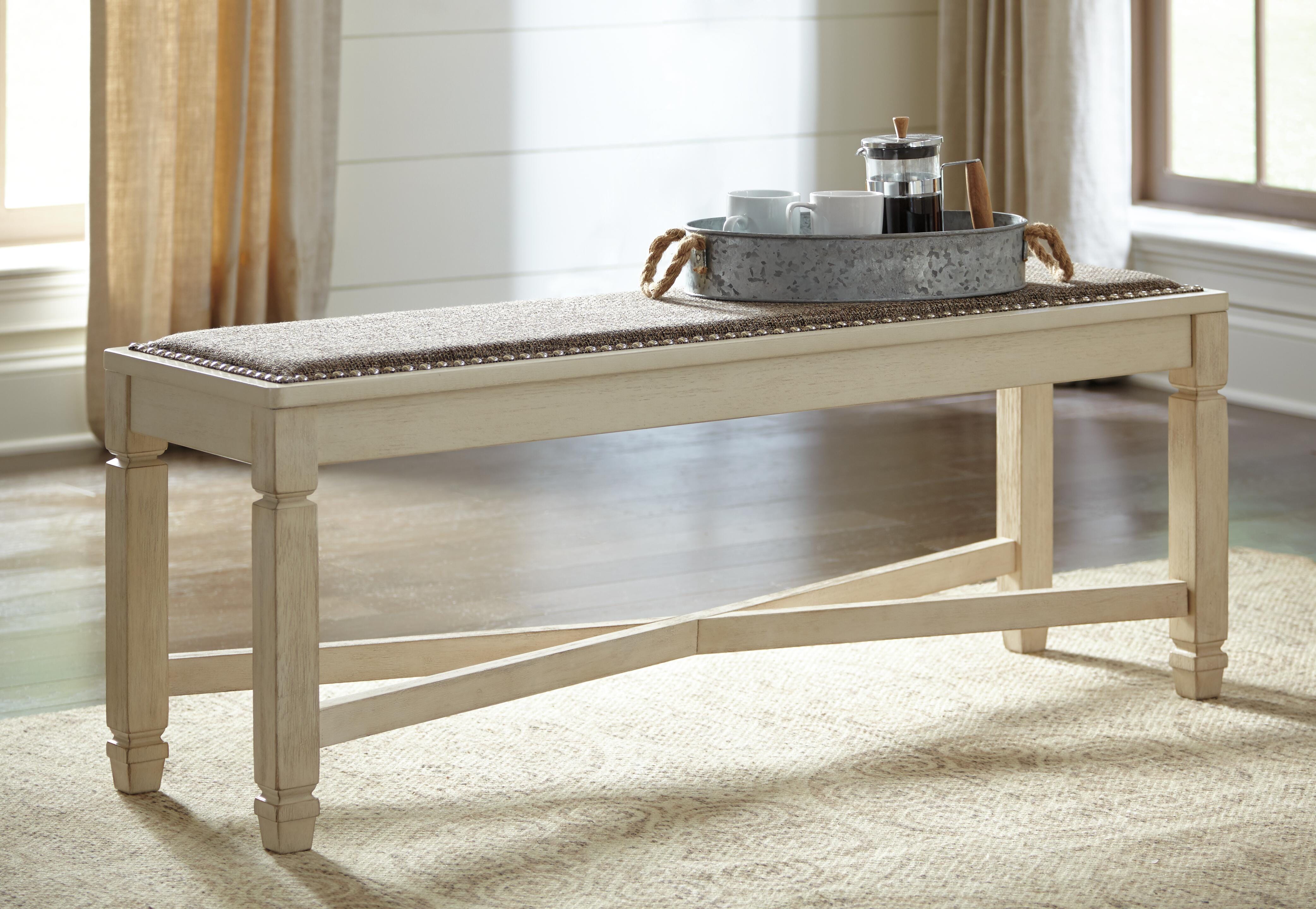 Bolanburg test Dining Table and 4 Chairs and Bench, Two-tone, large