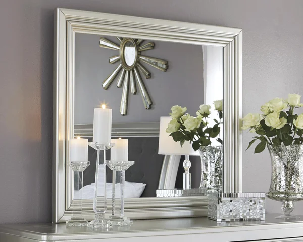 coralayne silver dresser Ashley Furniture Signature Design Coralayne B650-31 Dresser in Silver Paint Finish | Del Sol Furniture