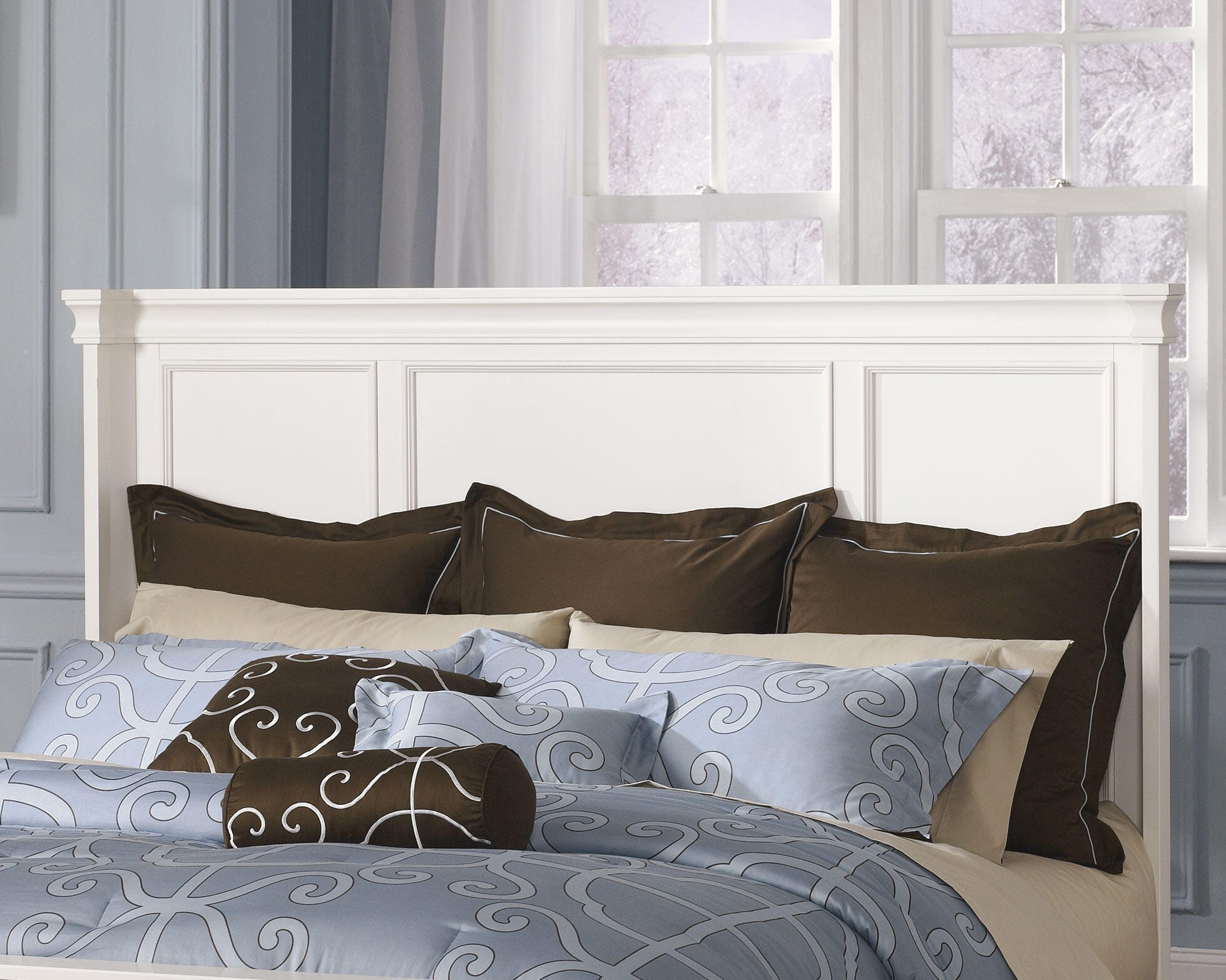 Prentice King/California King Panel Headboard, White, large