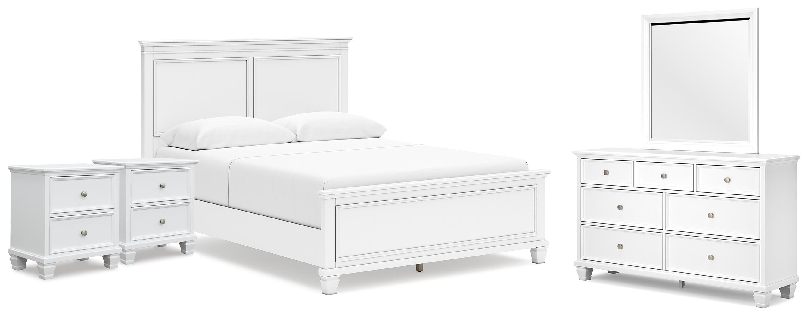Fortman Queen Panel Bed, Dresser, Mirror and 2 Nightstands - image 1