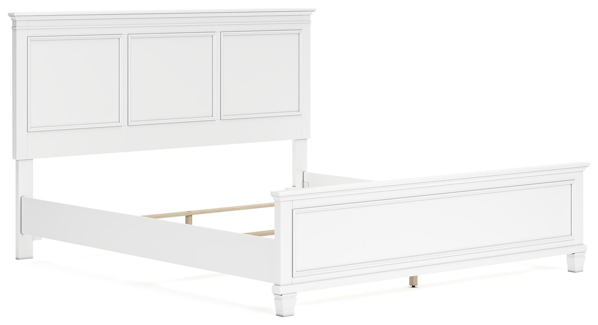 Fortman California King Panel Bed, White, large