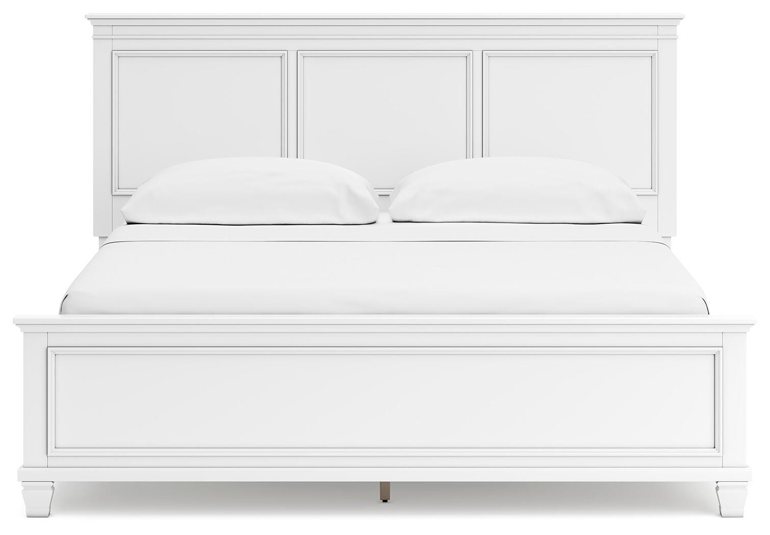 Fortman California King Panel Bed, White, large