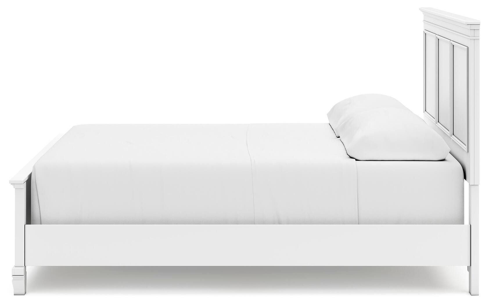 Fortman California King Panel Bed, White, large