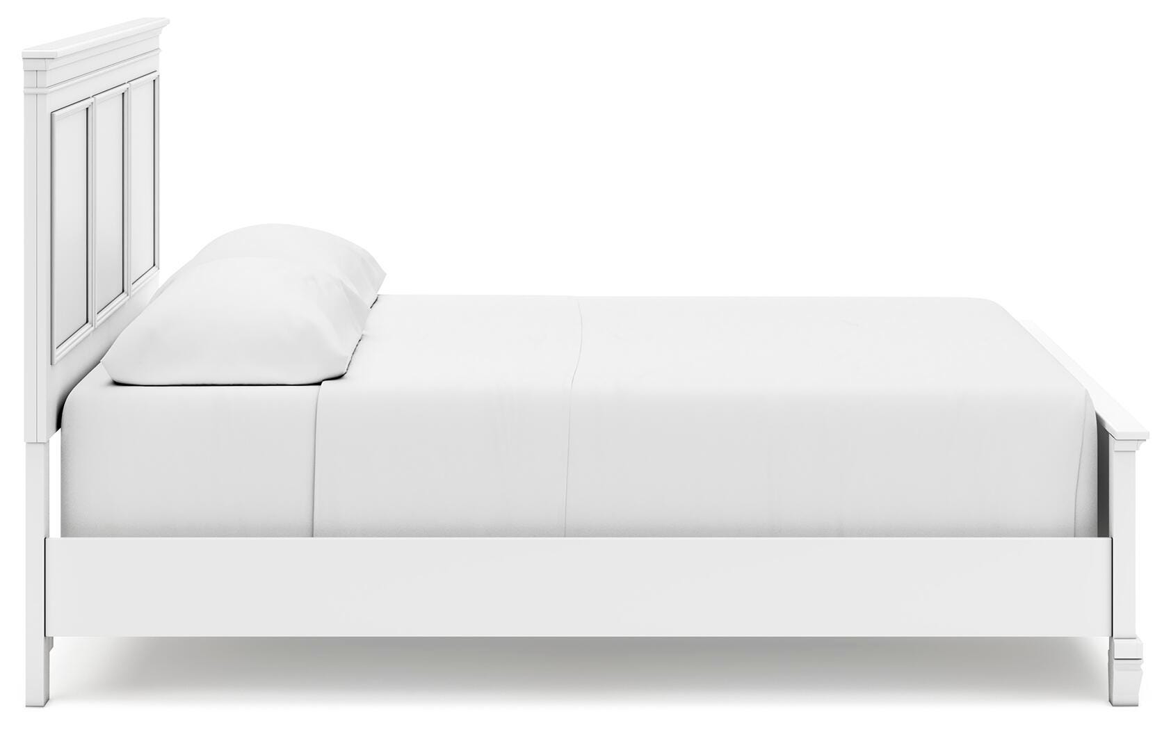 Fortman California King Panel Bed, White, large
