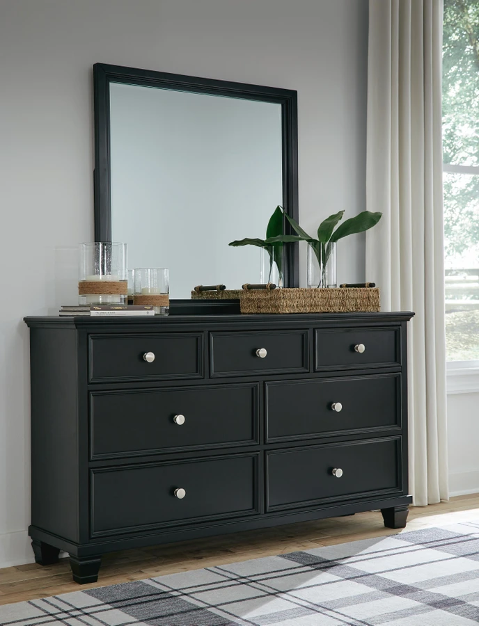 ashley furniture black dresser with mirror Amazon.com: Signature Design by Ashley Maribel Dresser and Mirror Set, 6 Drawer Black Dresser with Mirror, Traditional Bedroom Storage Chest, Black, 63.5" W : Home & Kitchen
