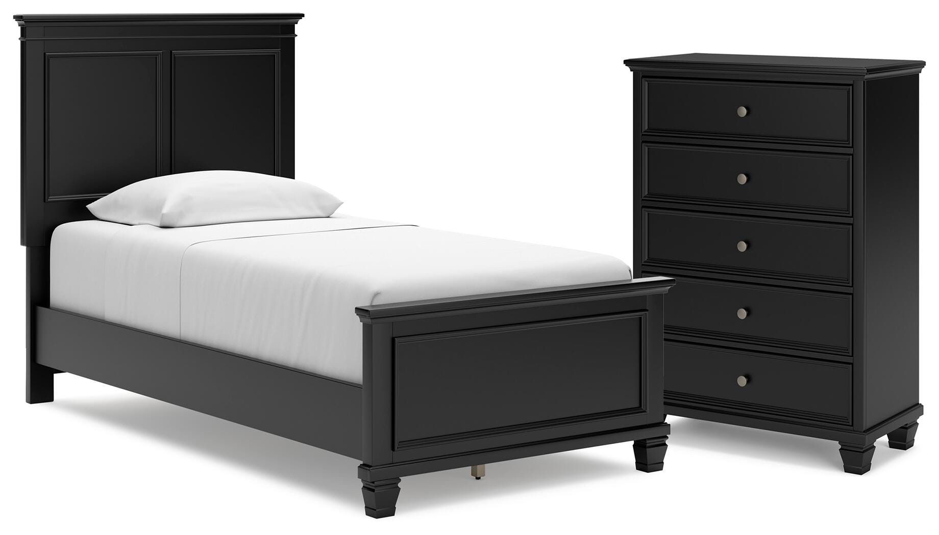 Cama y cómoda de dos paneles Lanolee - image 1